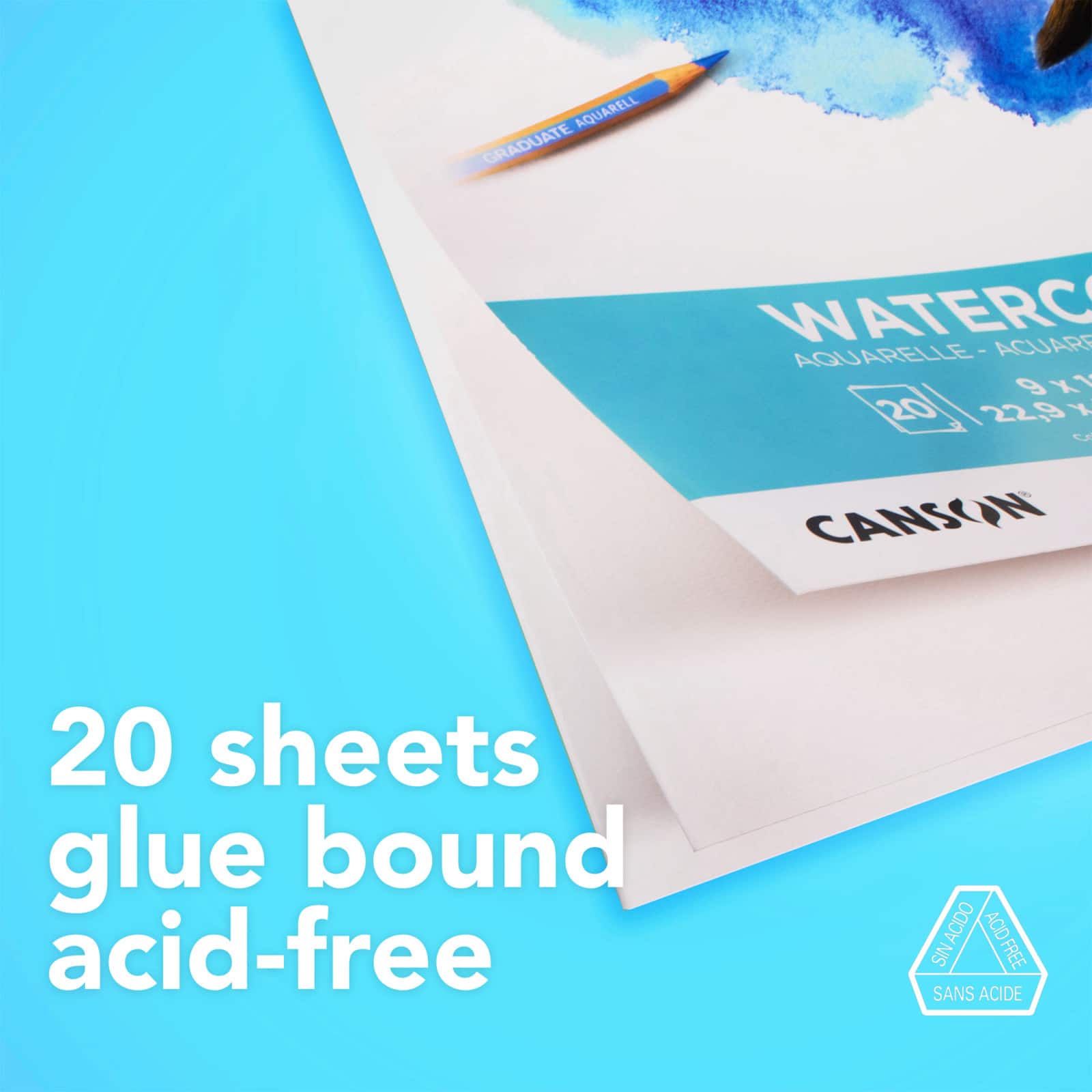 Canson® Graduate Foldover Watercolor Pad, 9" x 12"