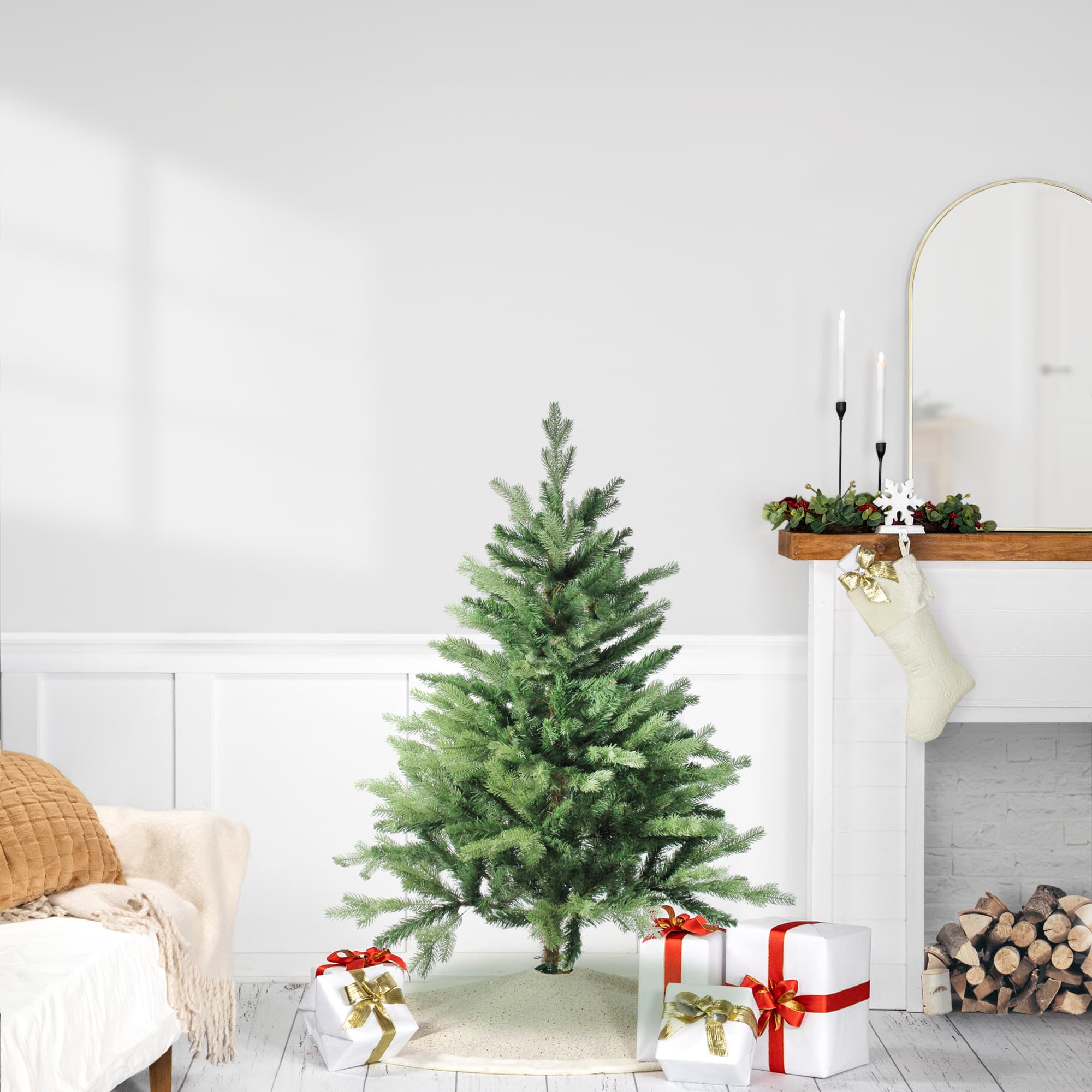 4ft. Unlit Real Touch™ Mixed Eden Pine Artificial Christmas Tree