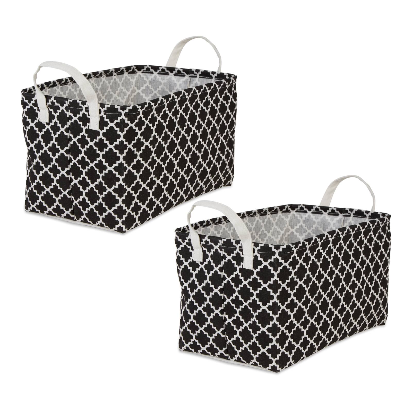 DII® Large Lattice PE-Coated Cotton Polyester Laundry Bin