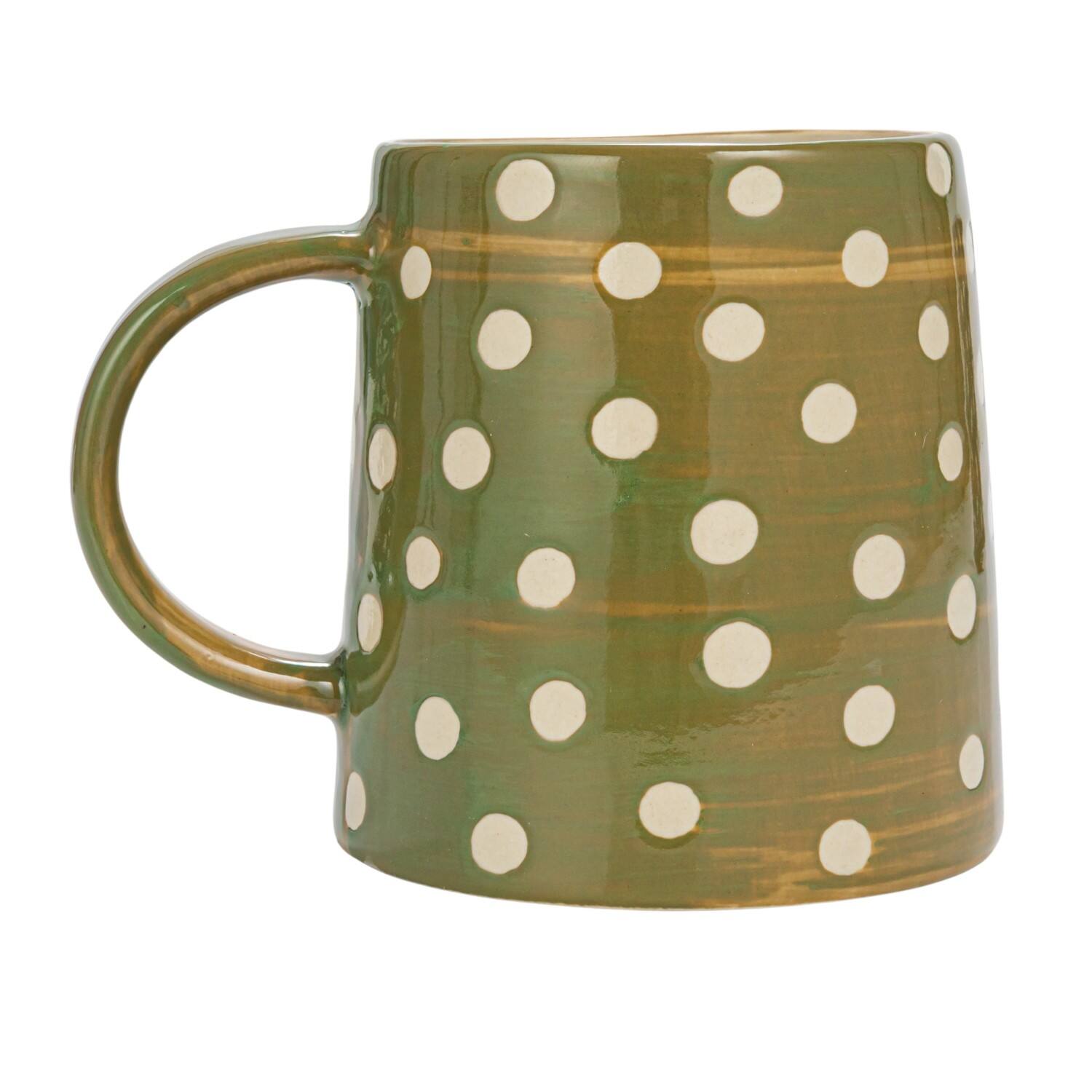 Hello Honey® 14oz. Green Polka Dot Ceramic Mugs, 12ct.