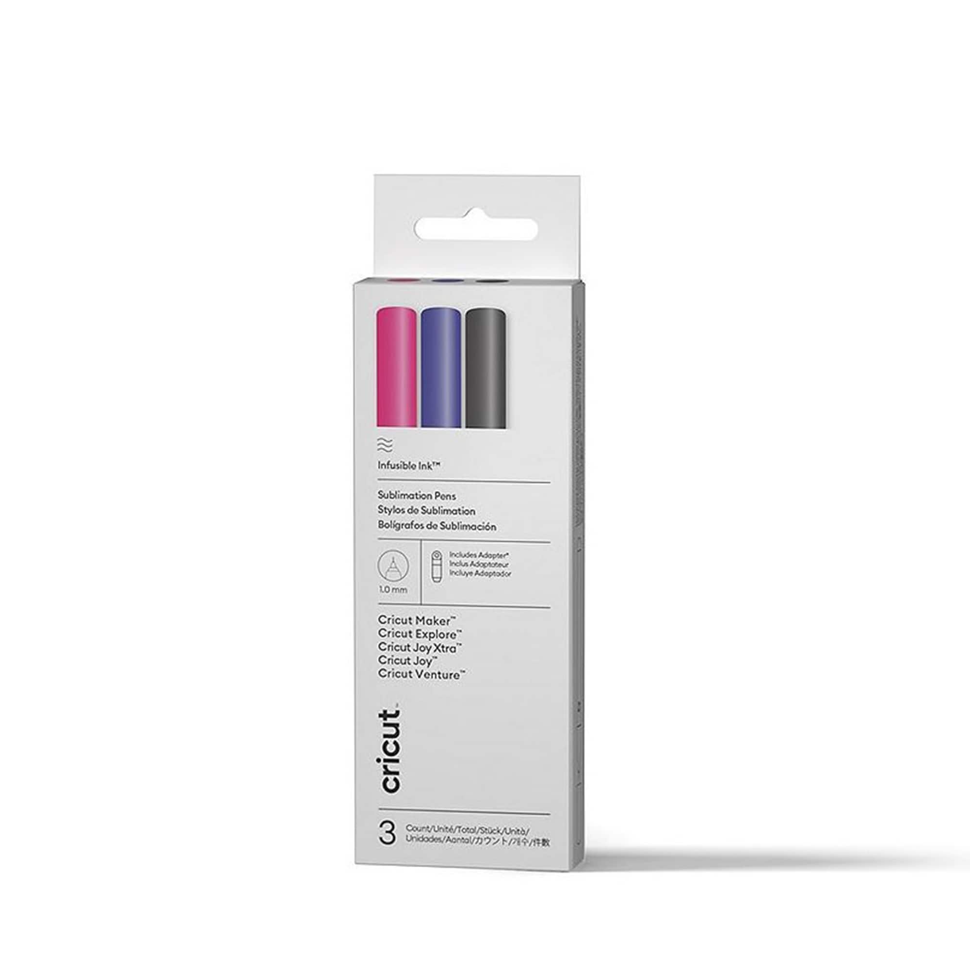 Cricut® Infusible Ink™ 1mm Basics Sampler Sublimation Pens, 3ct. with Adapter