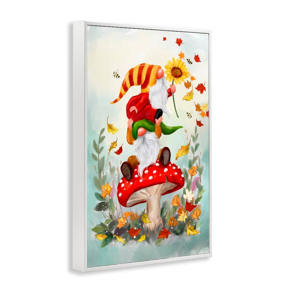Stupell Industries Autumn Garden Gnome Framed Giclee Art