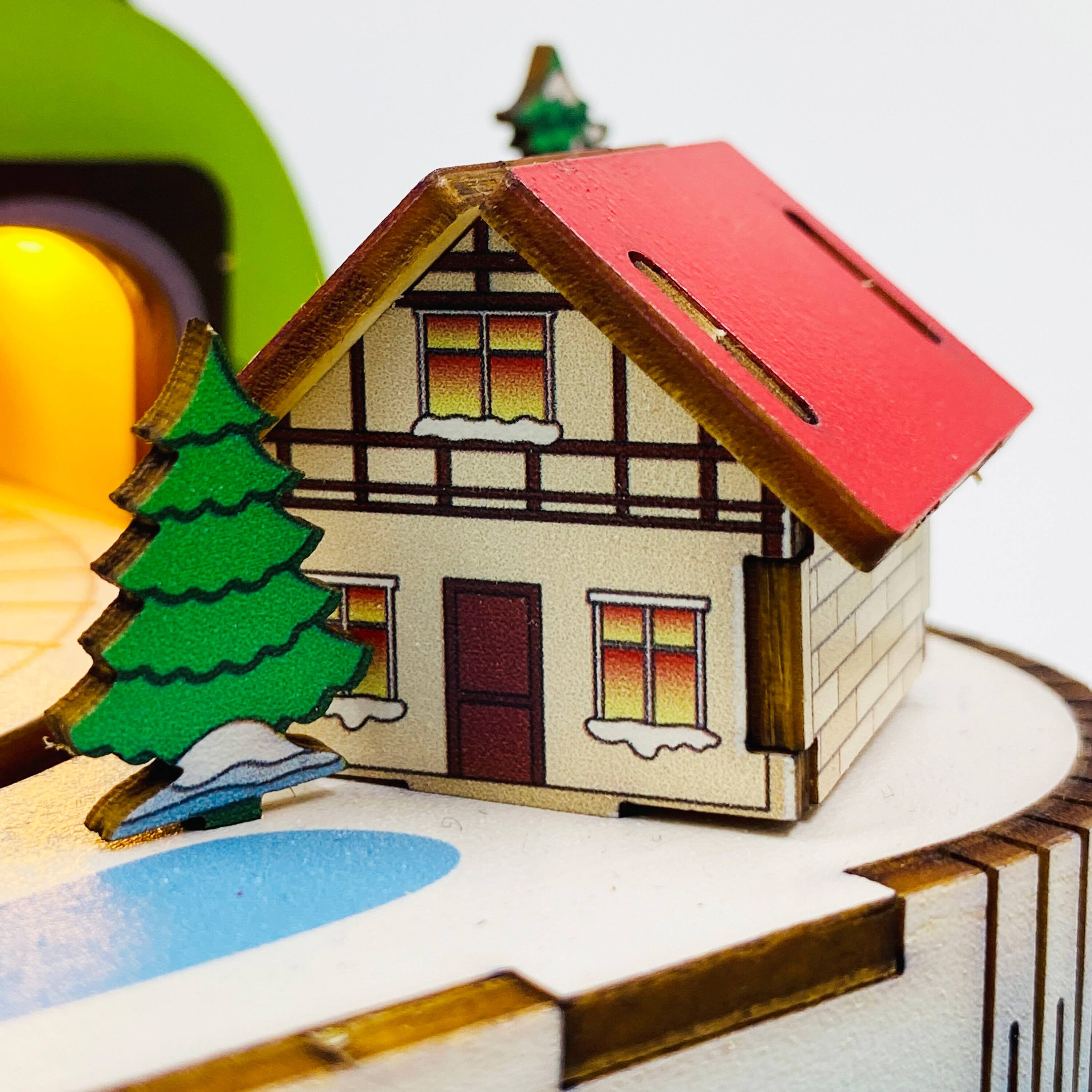 Sparkly Selections Snow Mountain Express Music Box DIY Miniature Kit