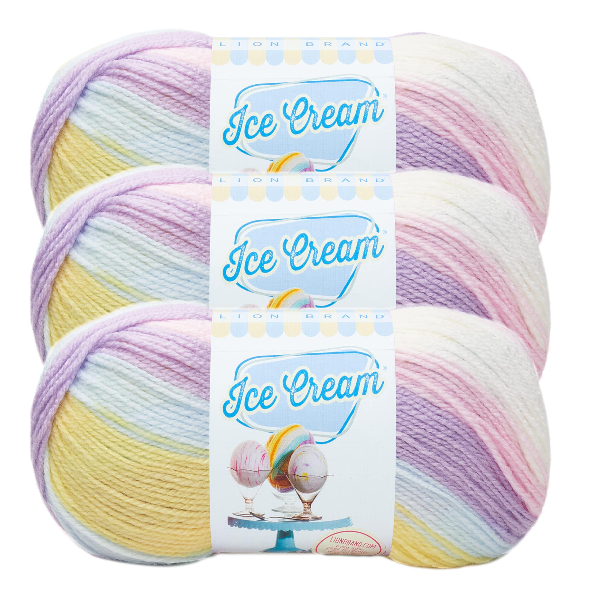 3 Pack Lion Brand® Ice Cream® Yarn