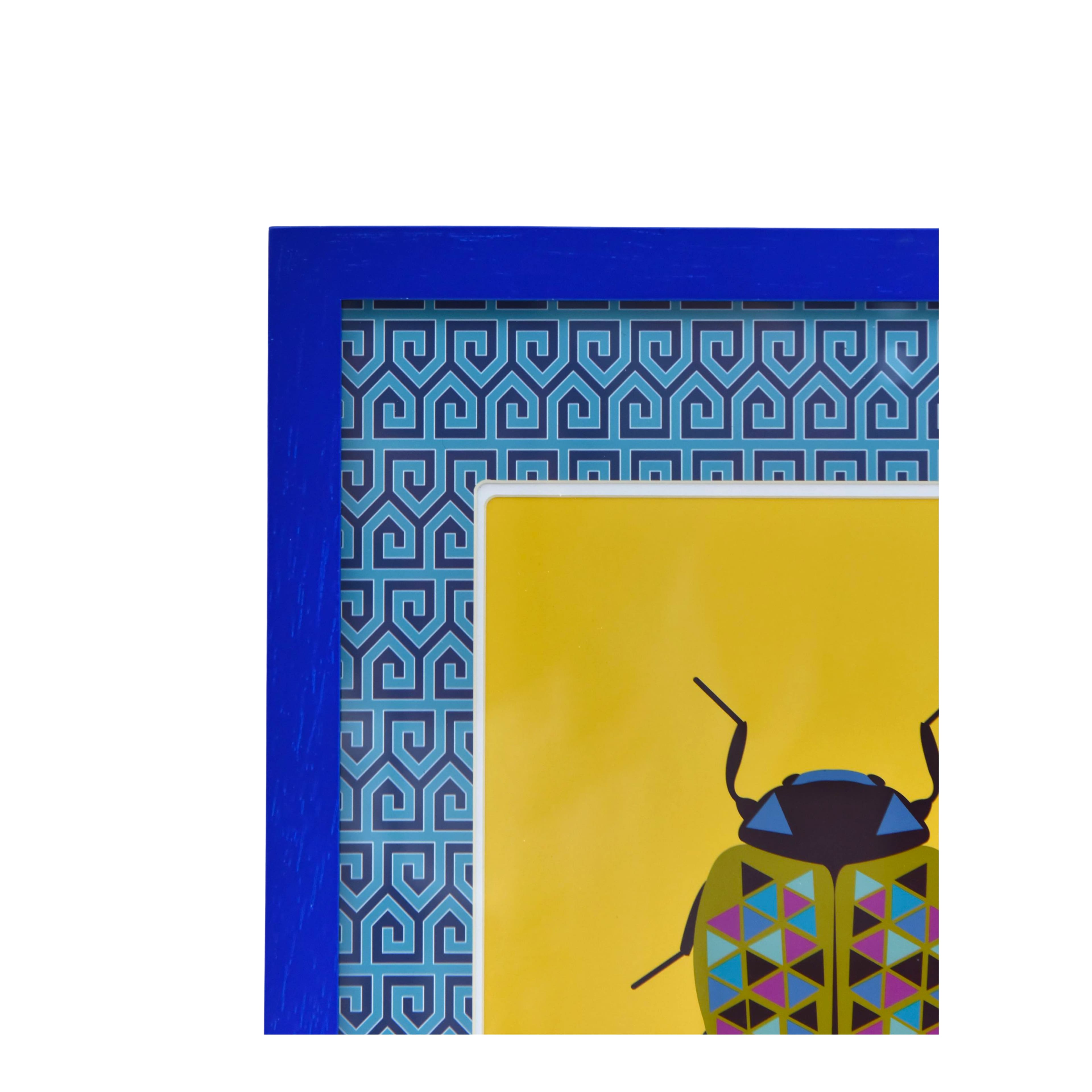 Jonathan Adler x Michaels 8" x 10" Blue Greek Key Matted Wood Wall Frame