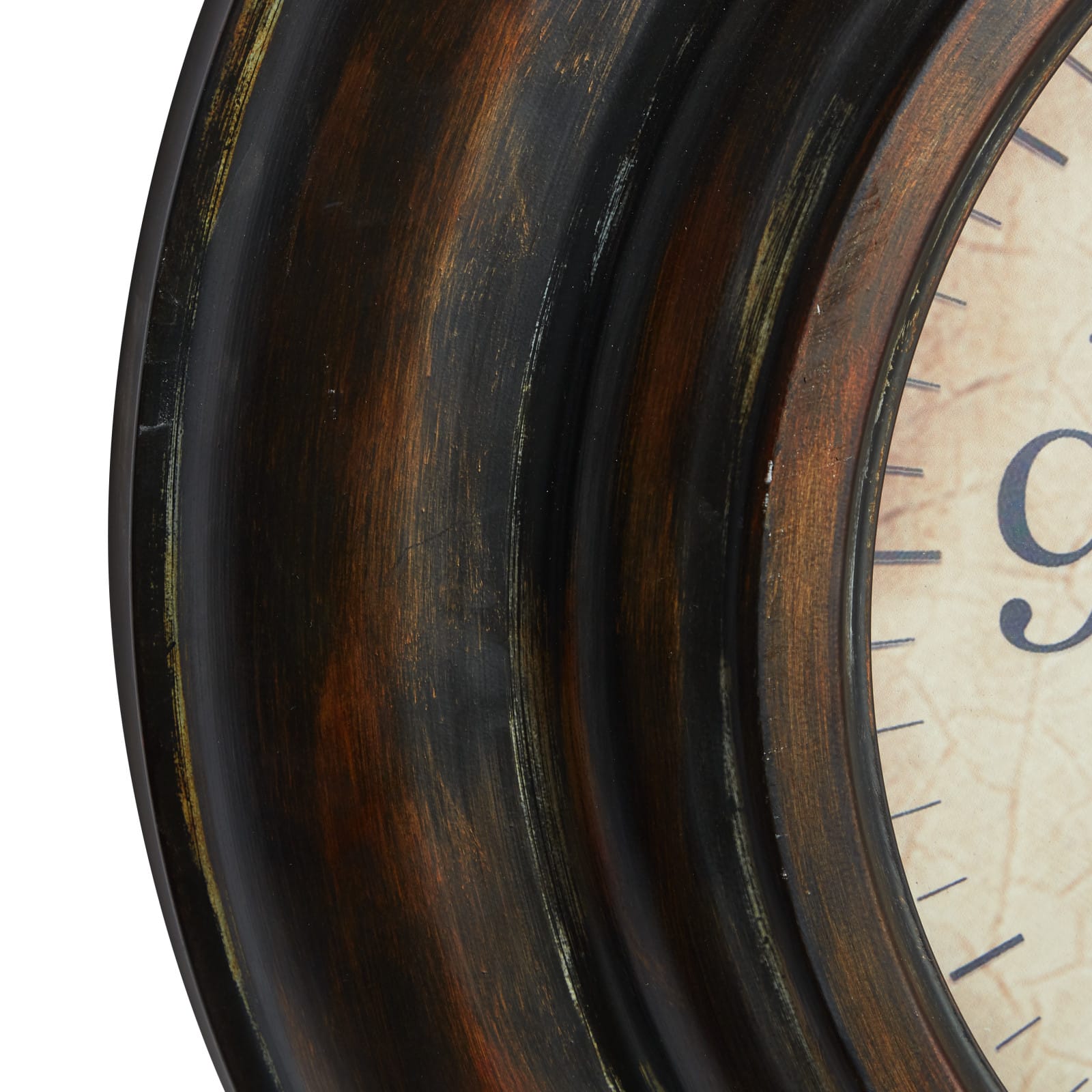 Brown Rustic Metal Wall Clock, 24" x 24"
