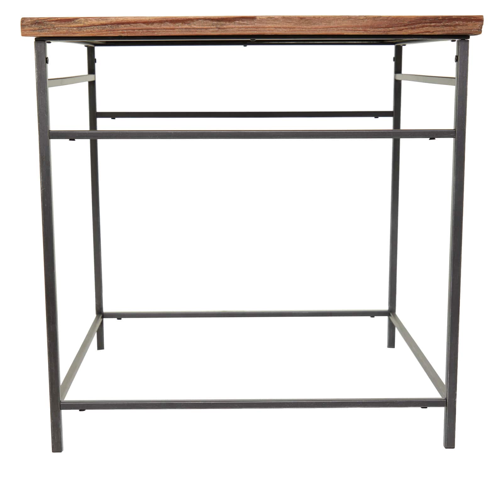 Brown Wood Rustic Accent Table 24" x 24" x 24"