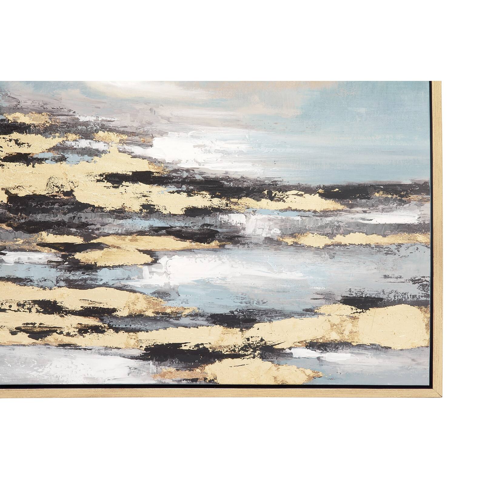 Blue Contemporary Beach Canvas Wall Art