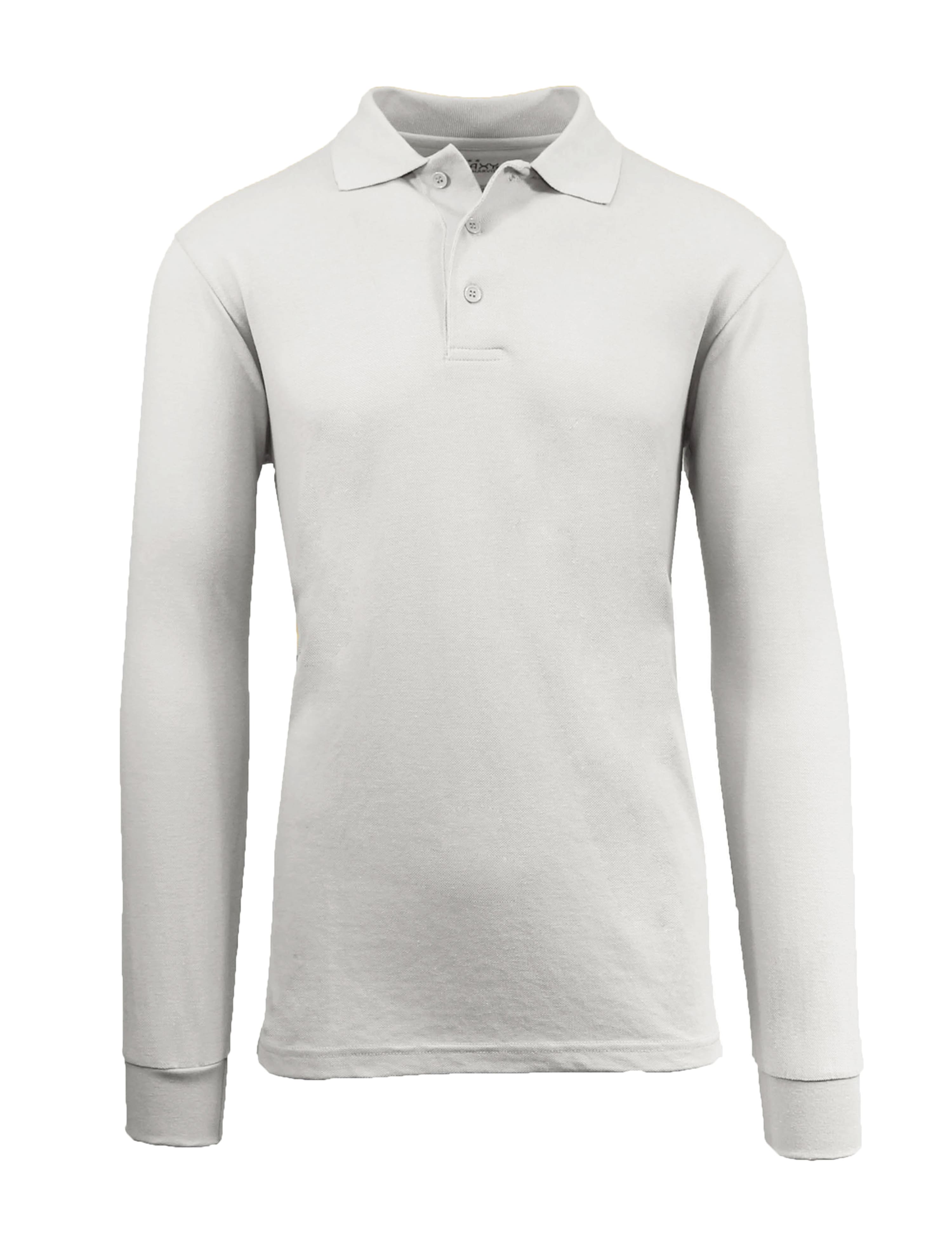 Galaxy by Harvic Long Sleeve Men's Pique Polo Shirt