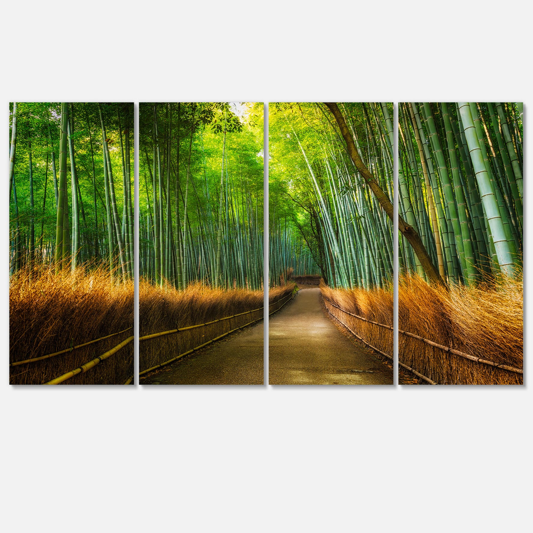 Designart - Arashiyama Bamboo Grove Japan - Oversized Forest Canvas Artwork