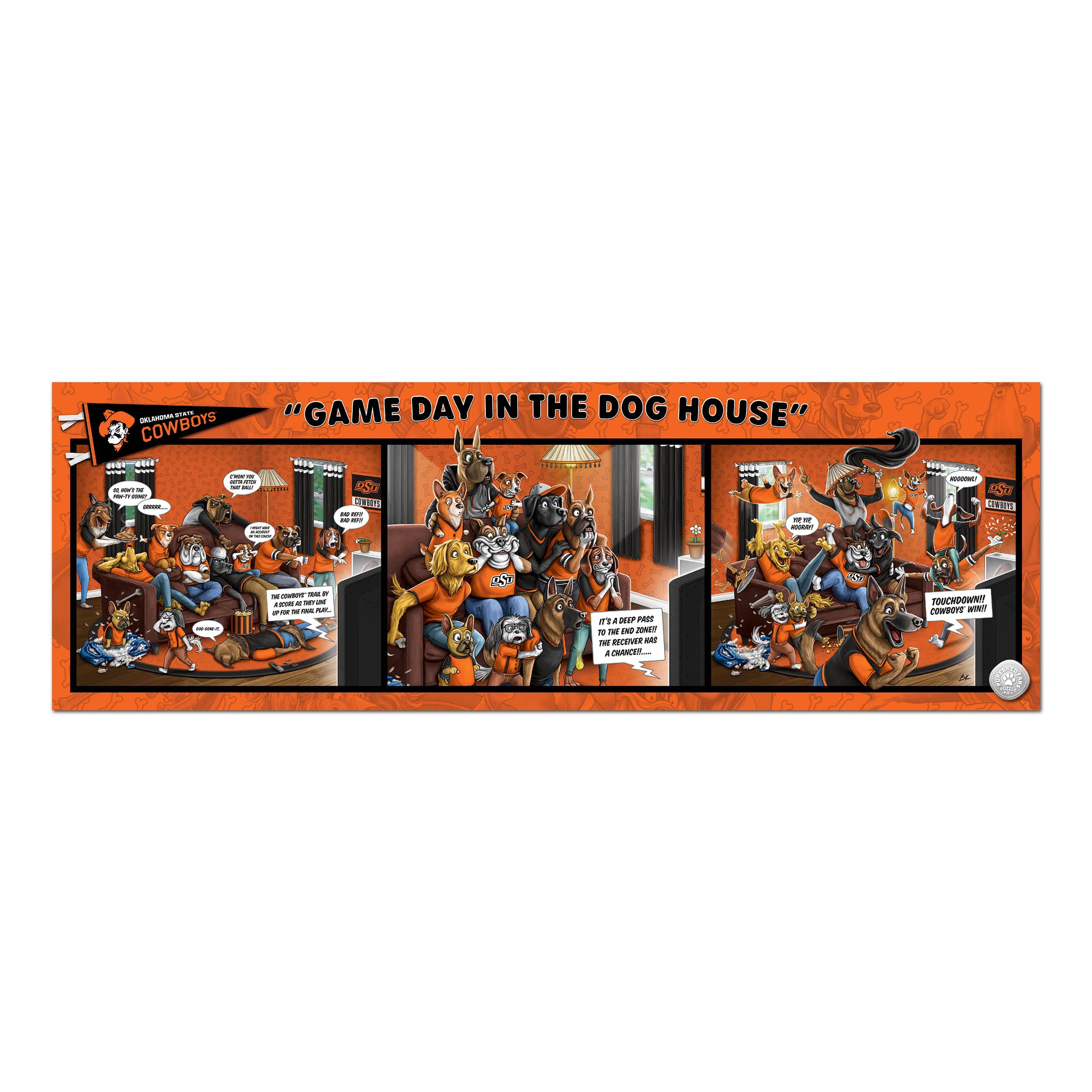College Game Day in the Dog House 1,000 Piece Puzzle