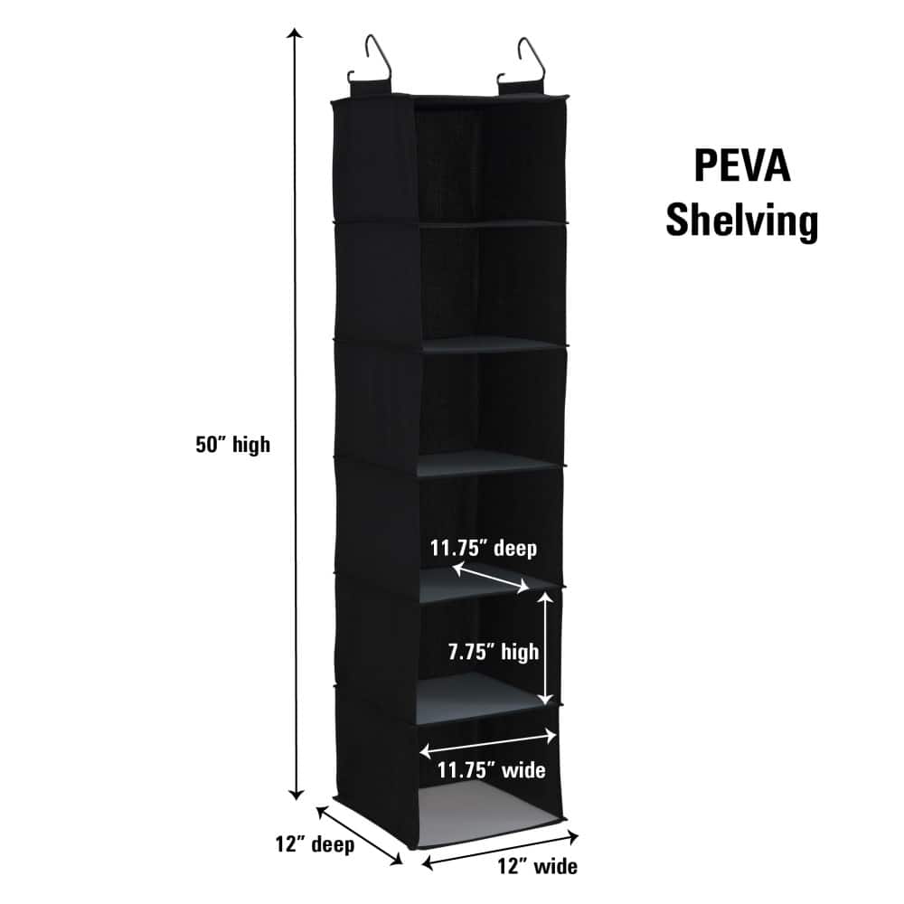 Household Essentials 6 Shelf Hanging Closet Organizer