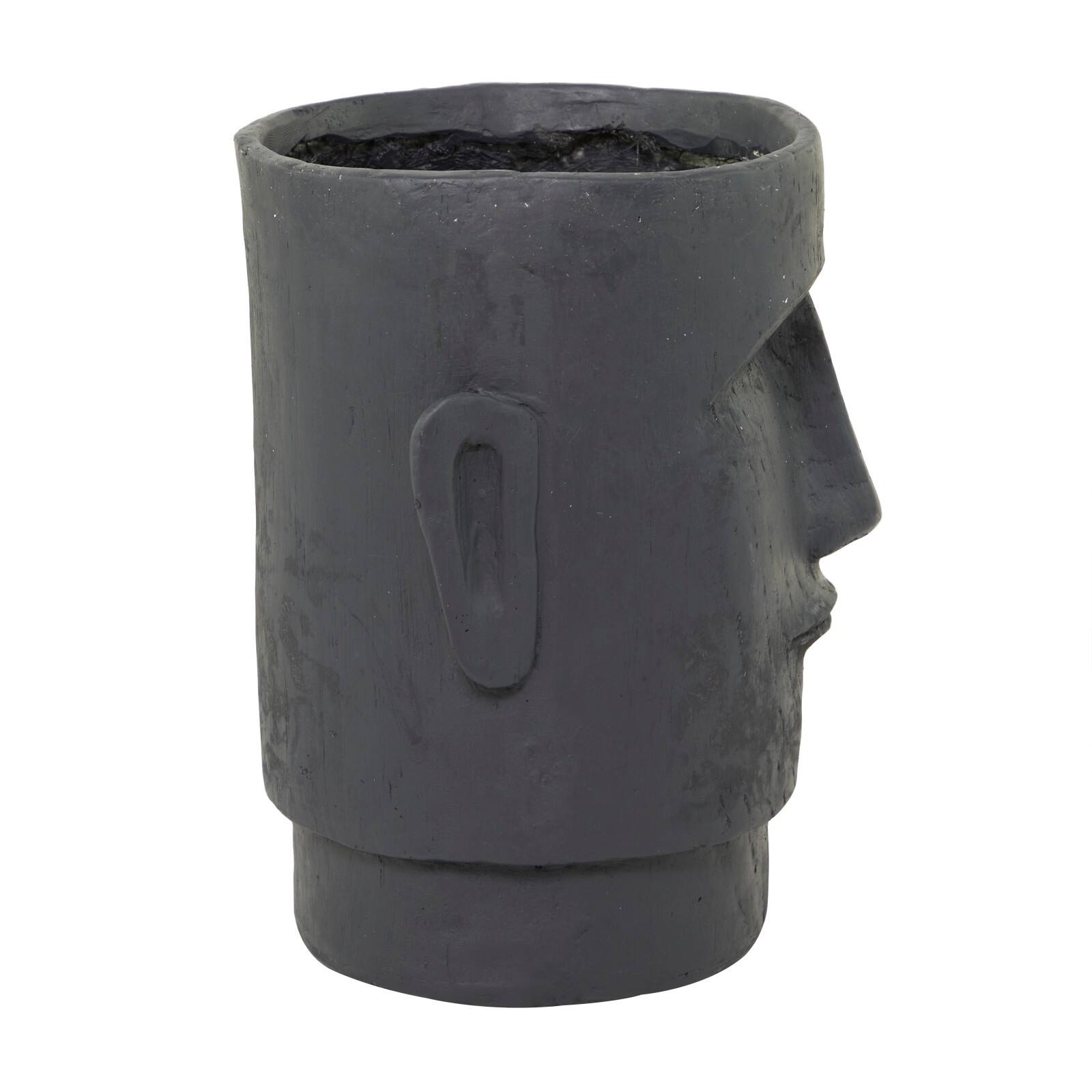 Grey Contemporary Planter, 13" x 14" x 18"
