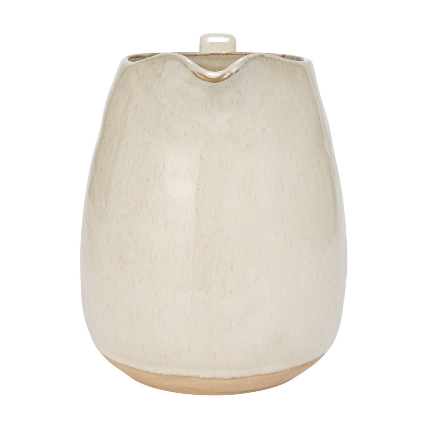 Hello Honey® 64oz. Cream Speckled Reactive Glaze Stoneware Pitcher