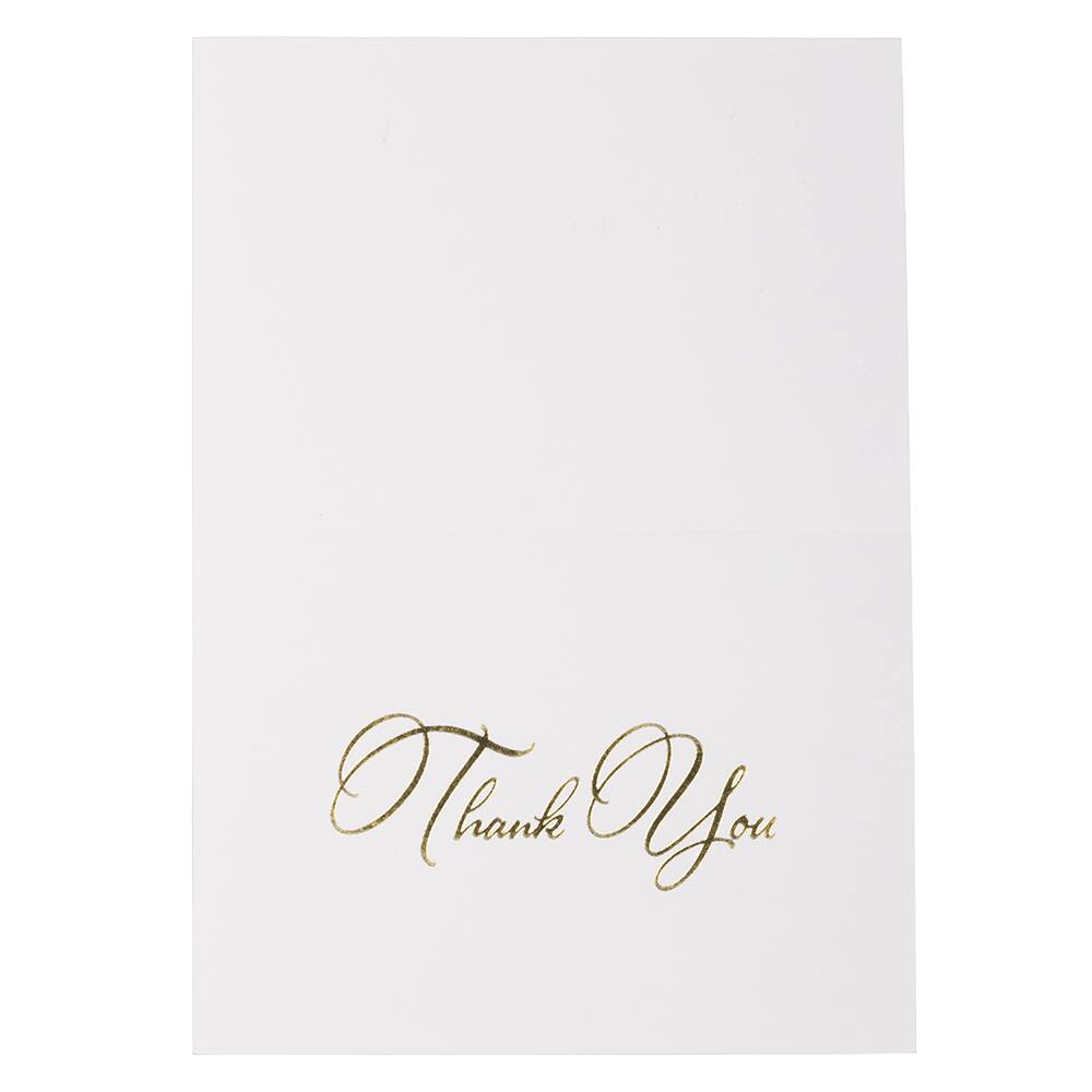 JAM Paper Thank You Card Set with Gold Script