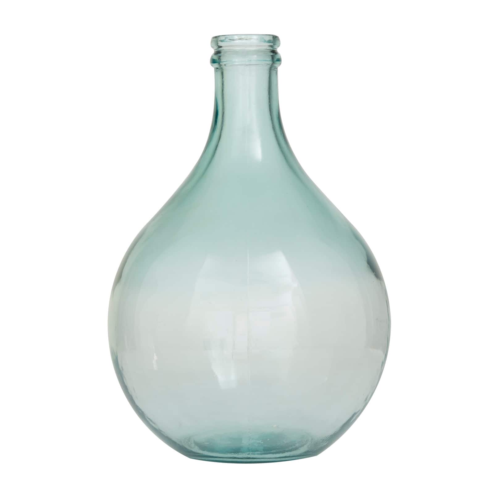 Blue Recycled Glass Handmade Spanish Vase 11" x 11" x 17"