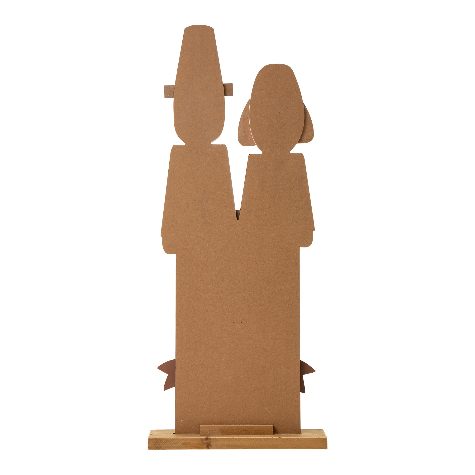 Glitzhome® 36" Thanksgiving Pilgrim Couple Porch Décor