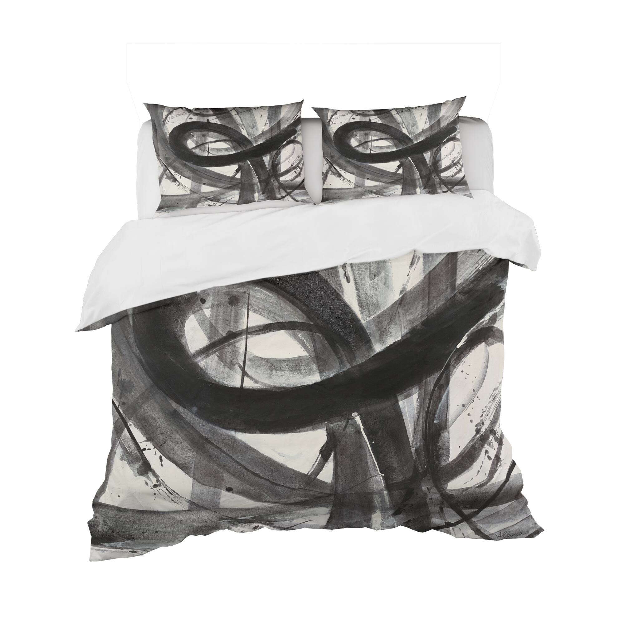 Designart 'Minimalistic Roller III' Geometric Bedding Set - Duvet Cover & Shams
