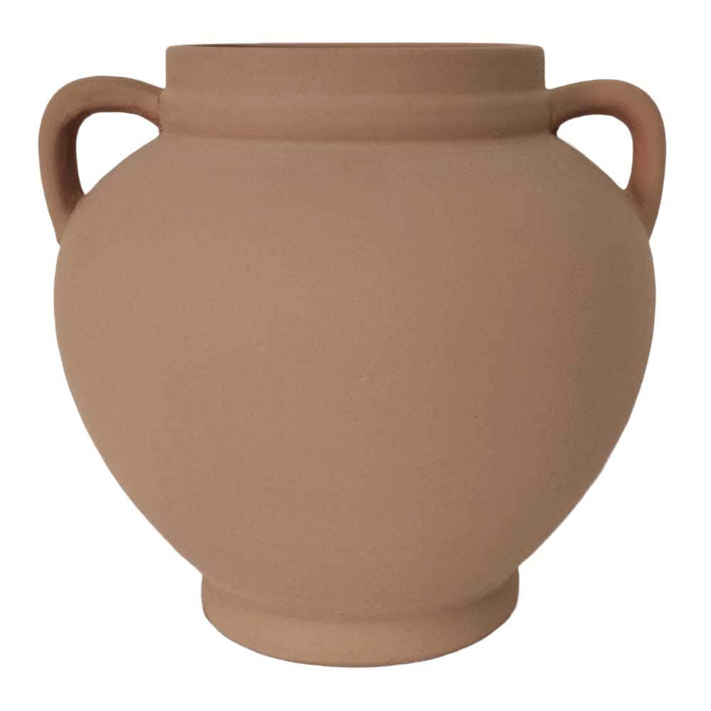 9" Brown Ceramic Jar Planter with Handles by Ashland®