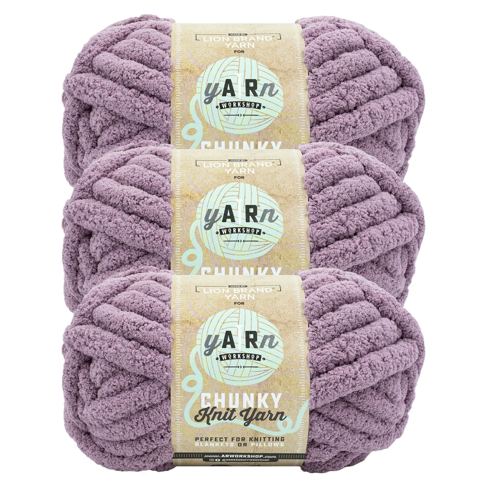 3 Pack Lion Brand® Yarn Workshop Chunky Knit Yarn