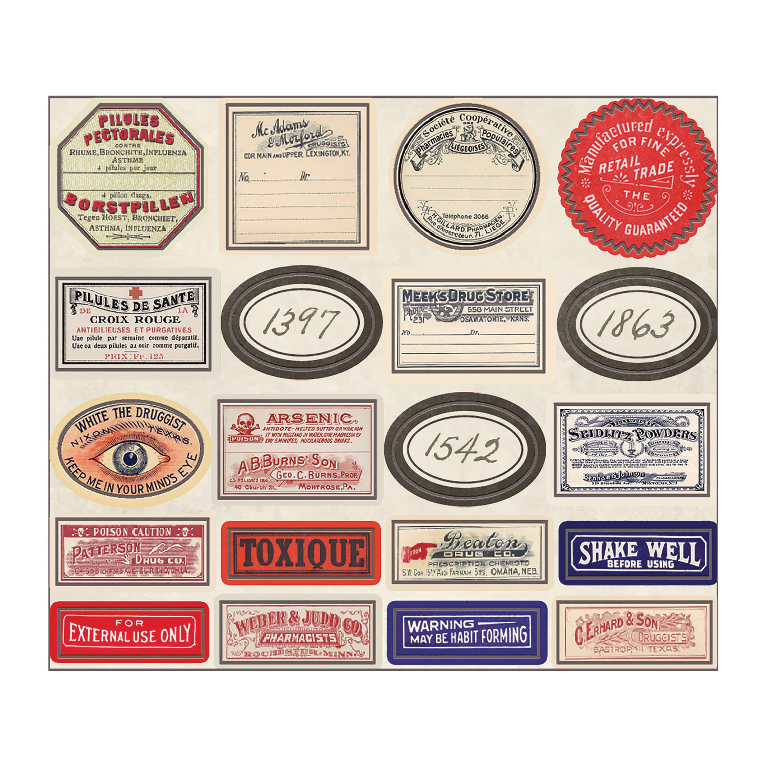 Tim Holtz® Idea-Ology Apothecary Vials & Labels