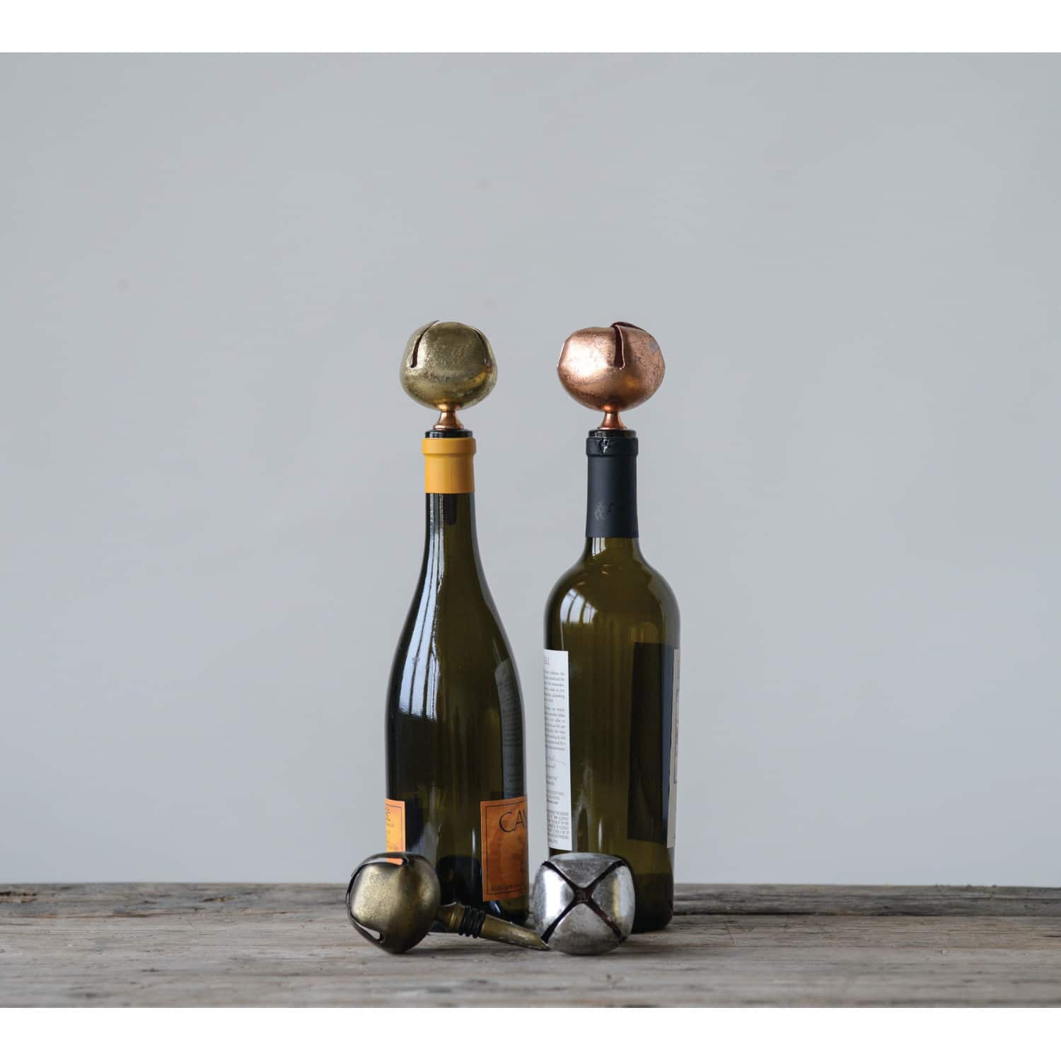 Hello Honey® Metal Bell Bottle Stopper Set