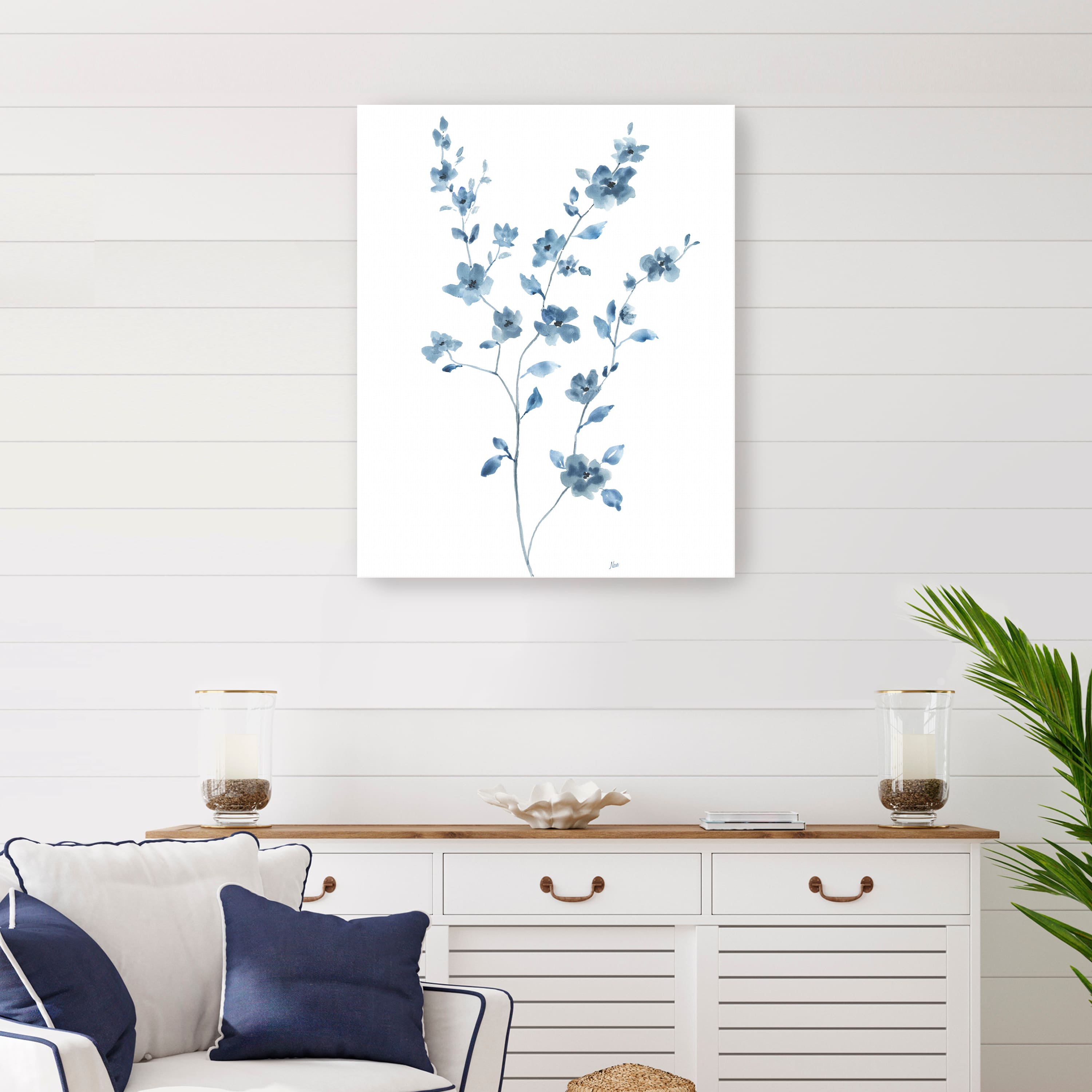 Blue Blossom II Canvas Giclee