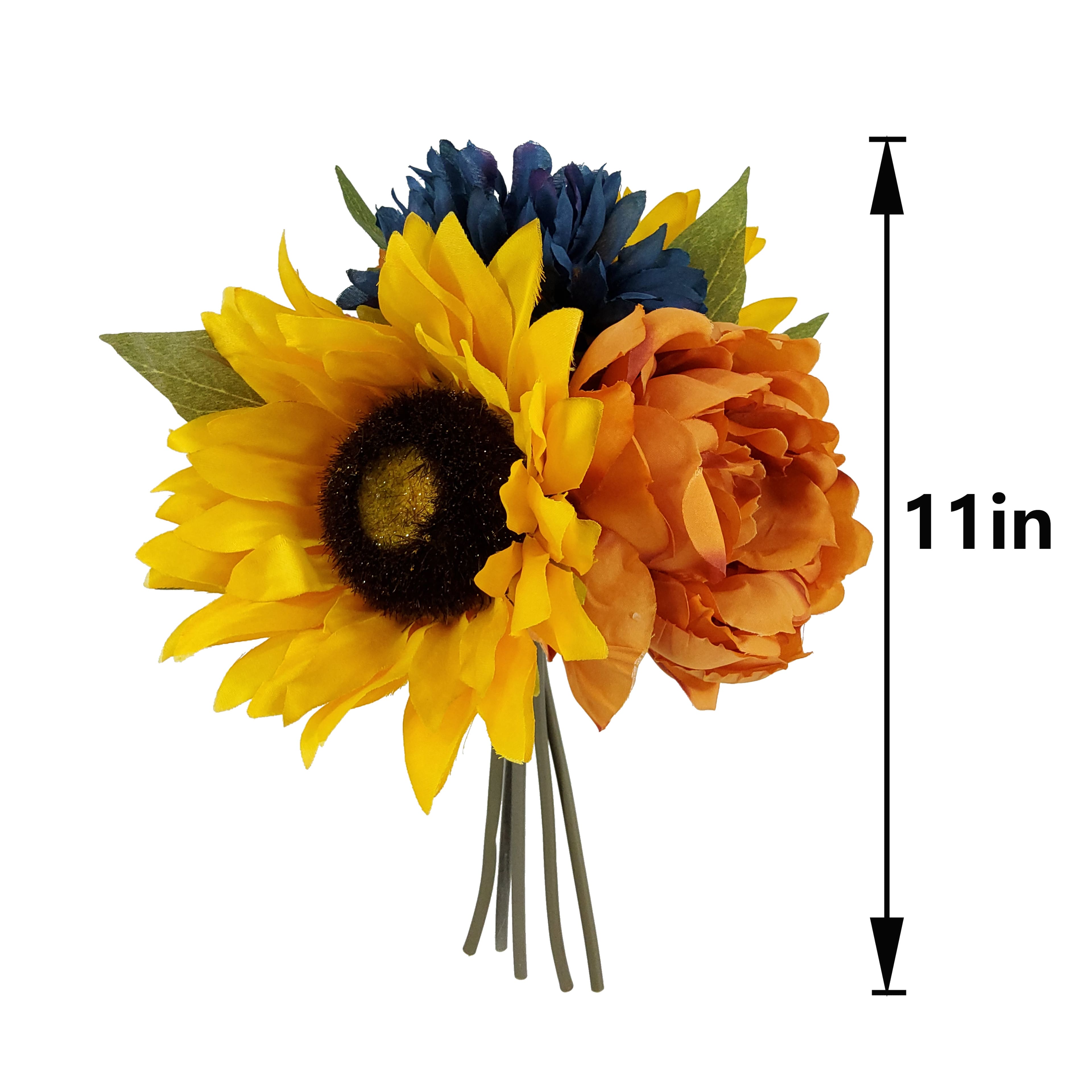 11" Yellow Sunflower & Peony Mix Bouquet by Ashland®