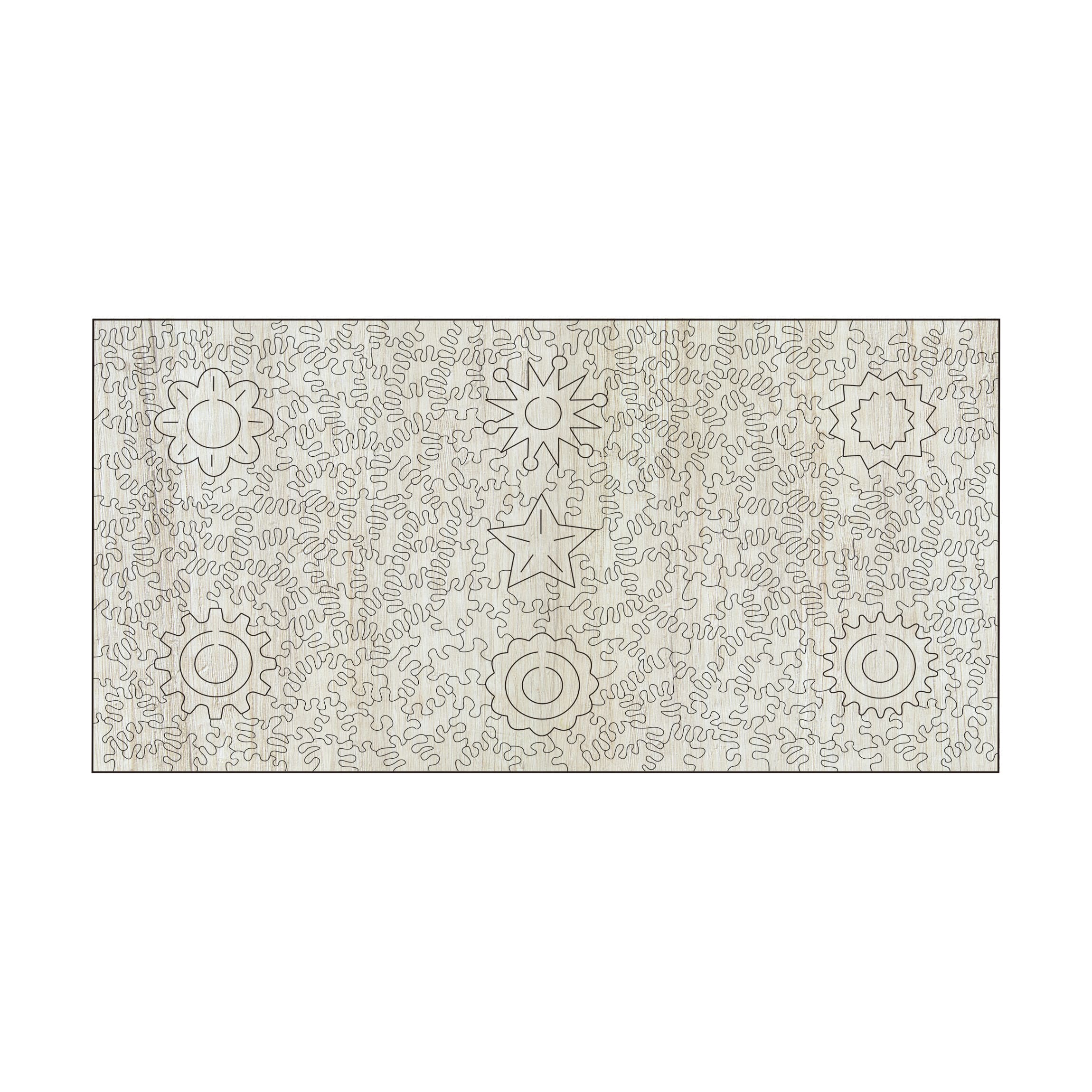 Wooden Jigsaw Puzzle - Circles: 309 Pcs