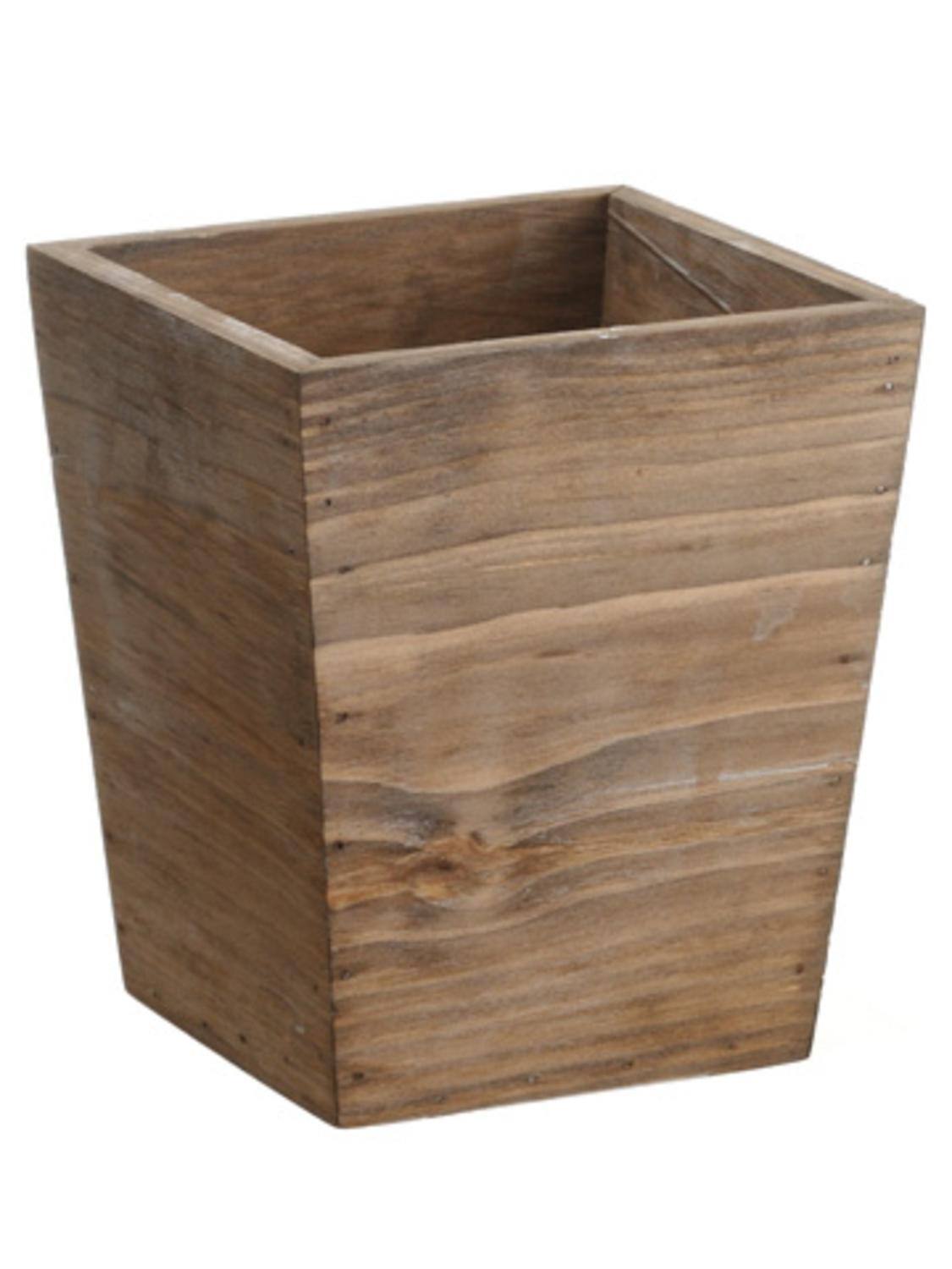 6.5" Country Rustic Natural Wood Storage Bin