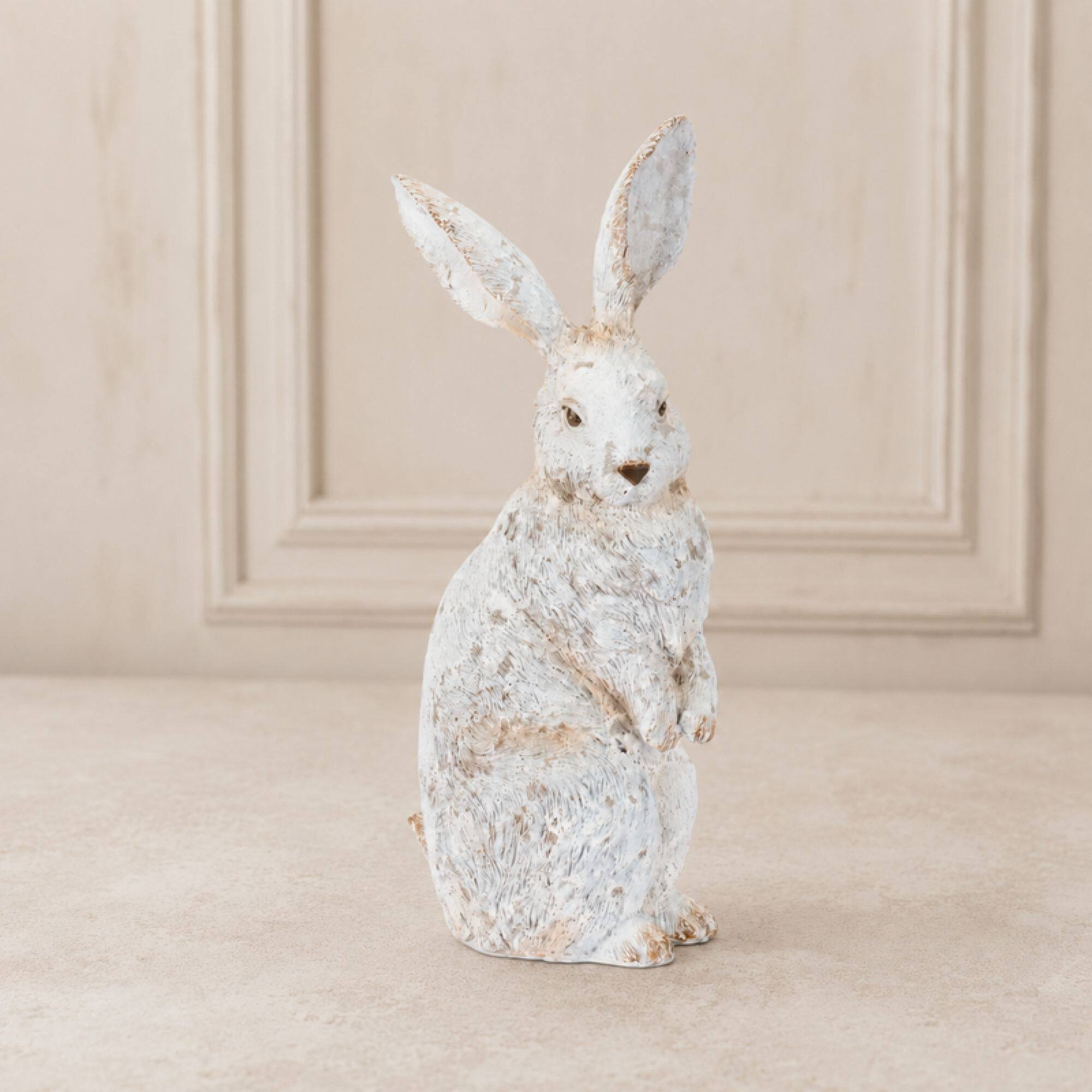 Melrose 14.25" Distressed Rabbit Statues, 2ct.