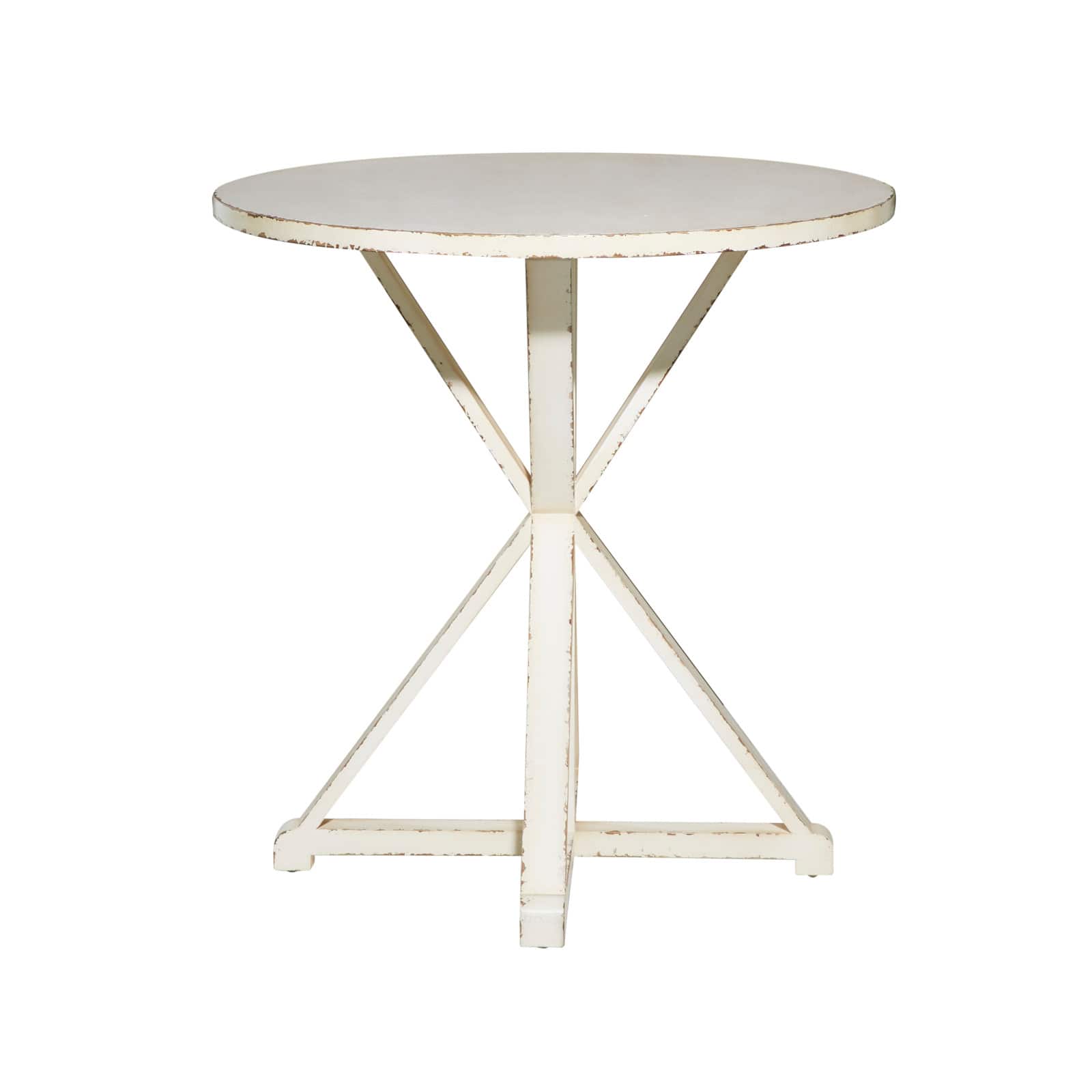 31" White Wood Farmhouse Accent Table