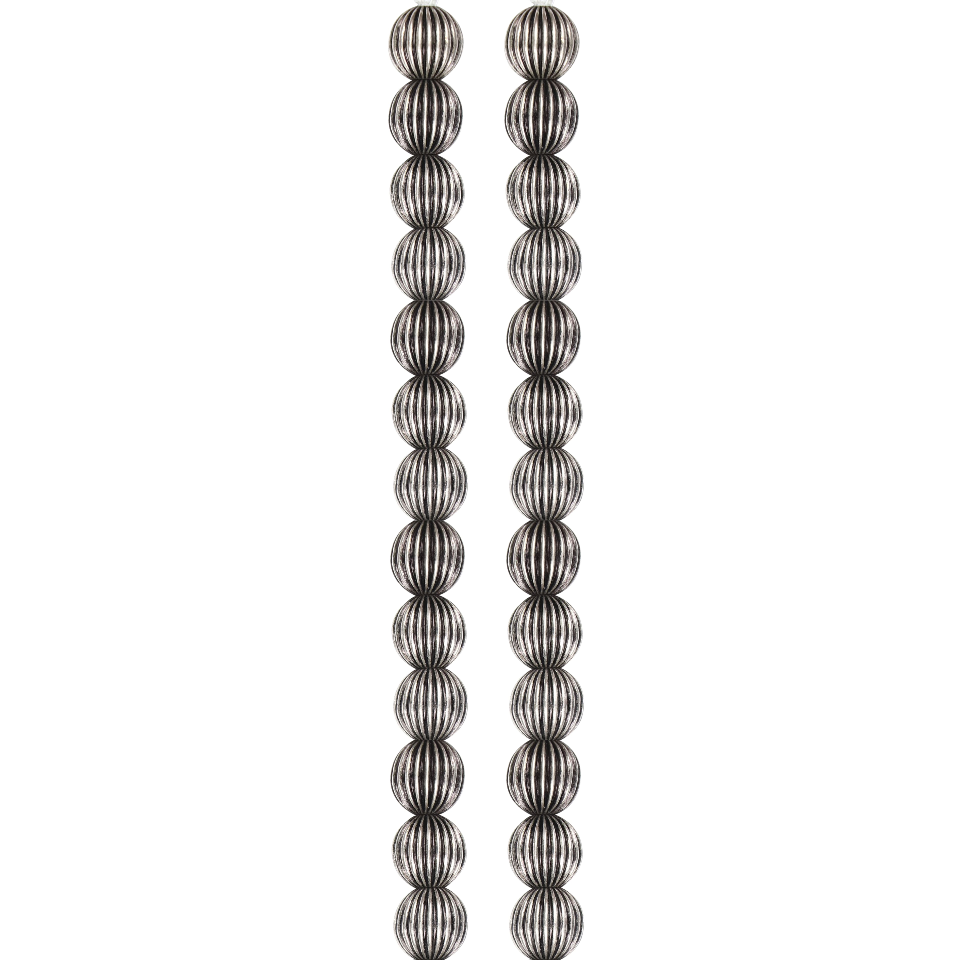 Antique Silver Round Beads, 10mm by Bead Landing®