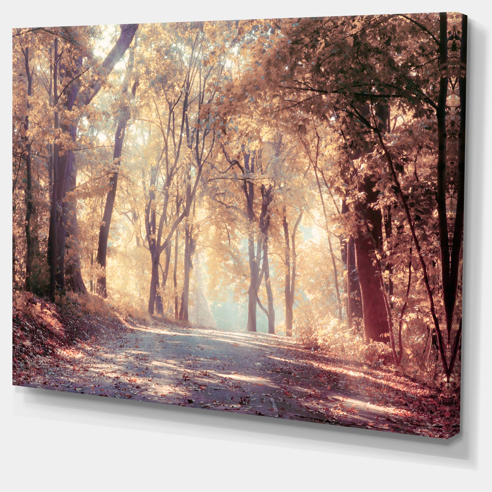 Designart - Golden Autumn Beautiful Forest