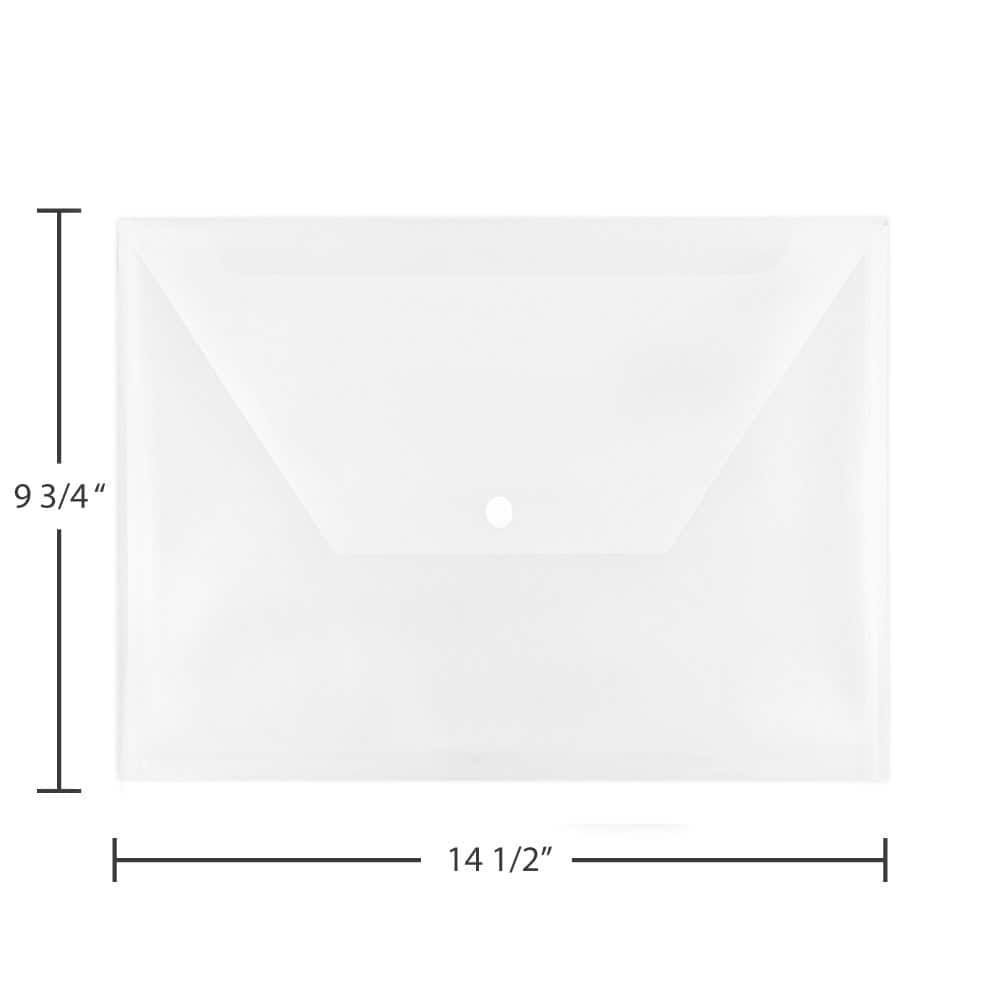 JAM Paper 9.75" x 14.5" Plastic Snap Closure Envelopes