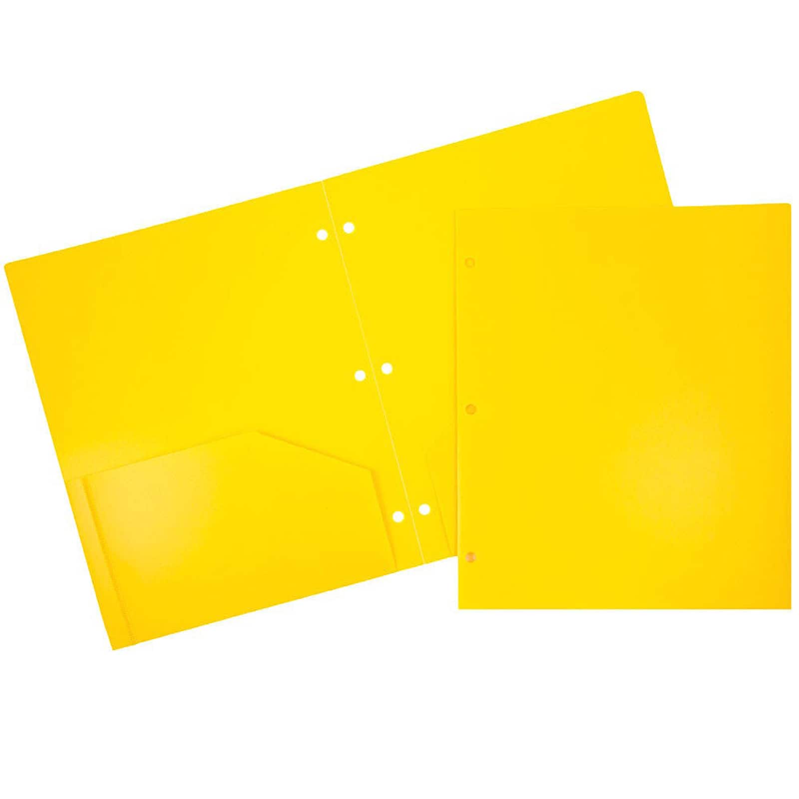 JAM Paper Plastic 2 Pocket 3 Hole Punch Presentation School Folder