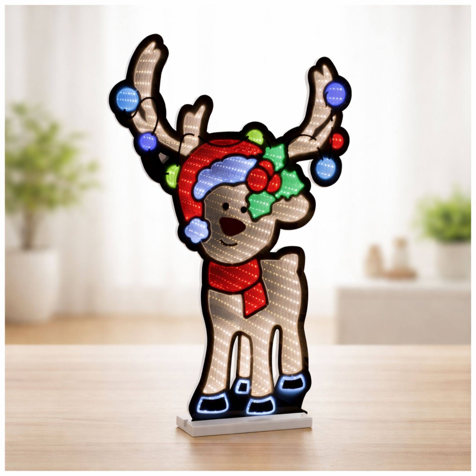 Melrose 23.75" Reindeer with Holiday Lights EkkoLight
