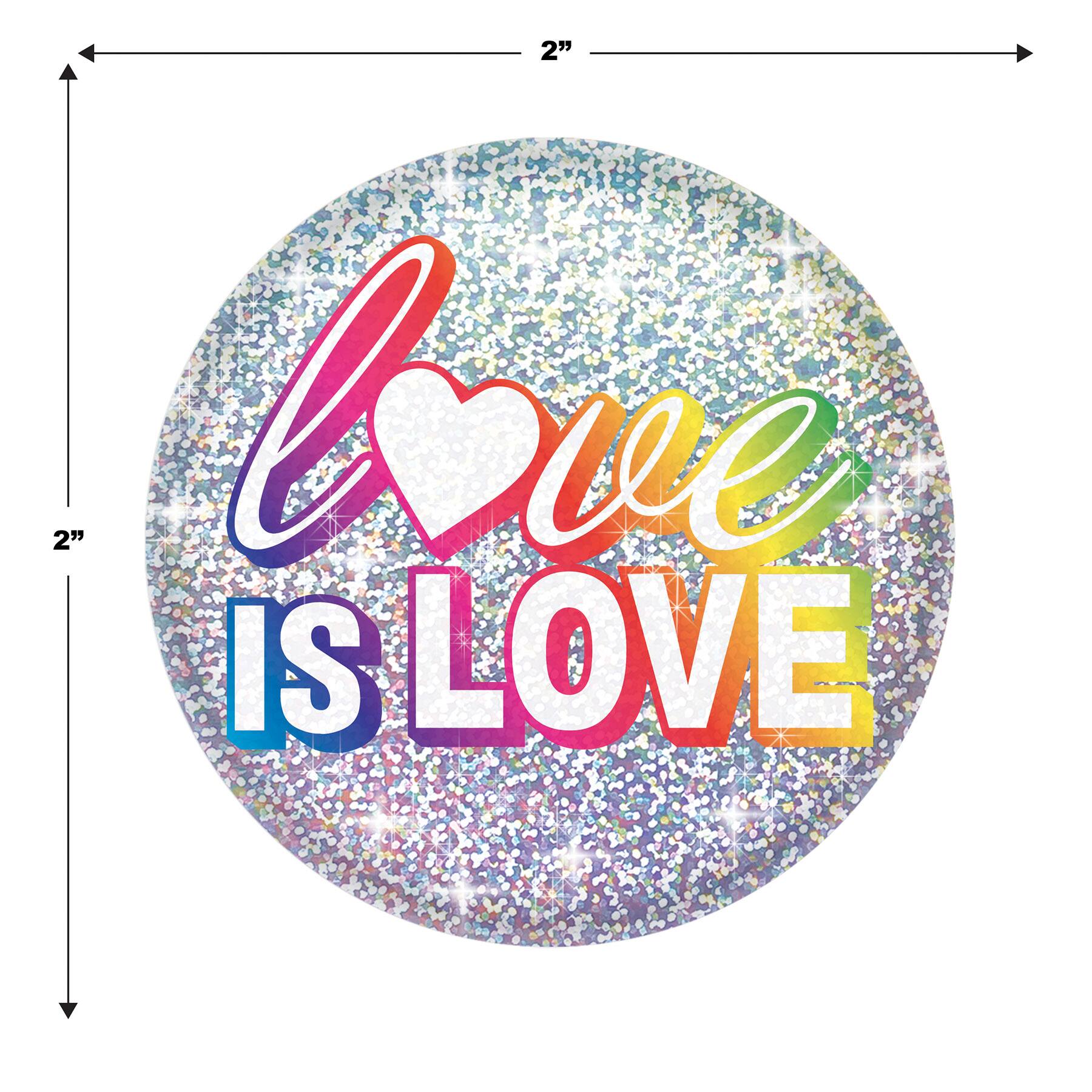 Beistle 2" Love Is Love Buttons, 6ct.