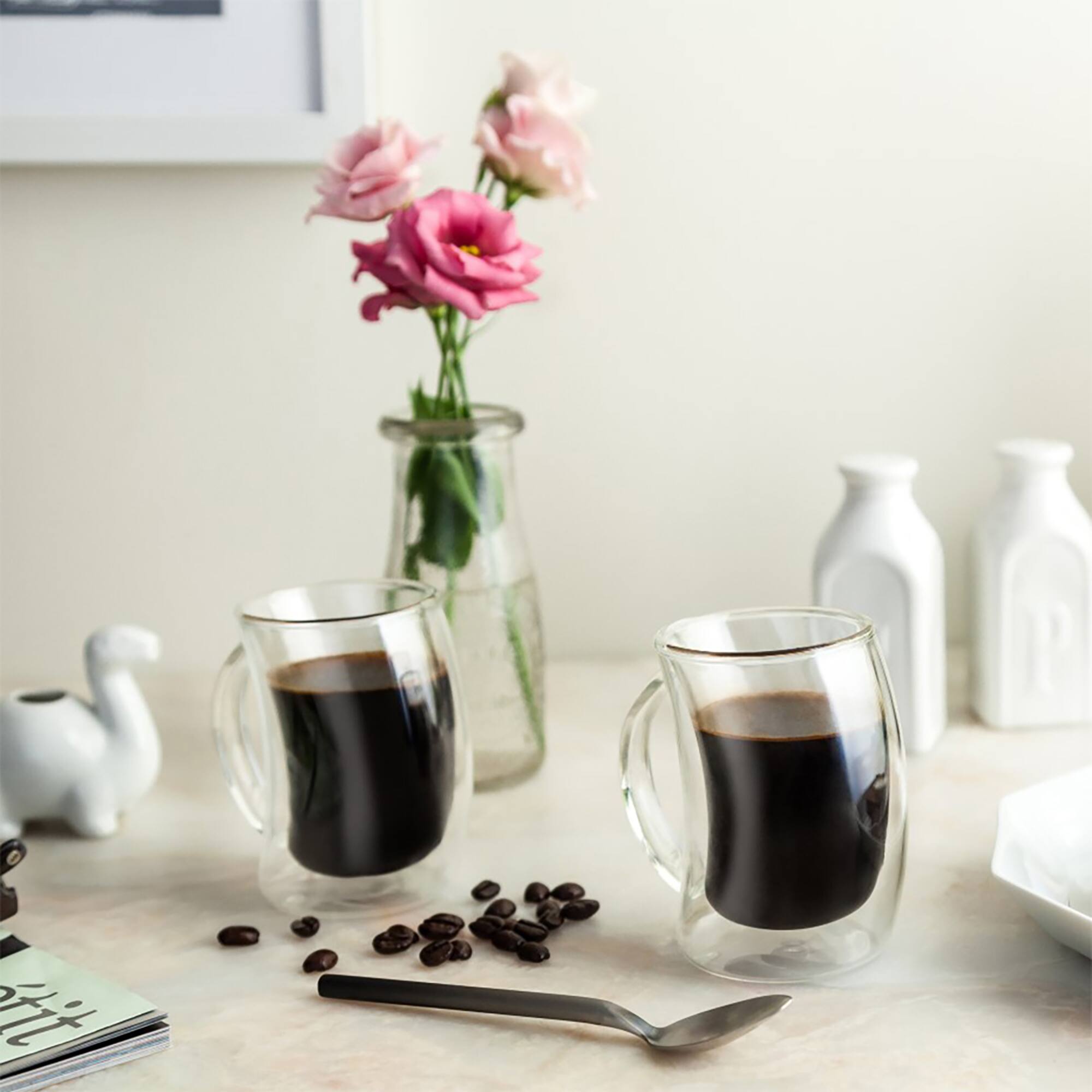 JoyJolt® 5.4oz. Caleo Double Wall Espresso Glasses, 4ct.