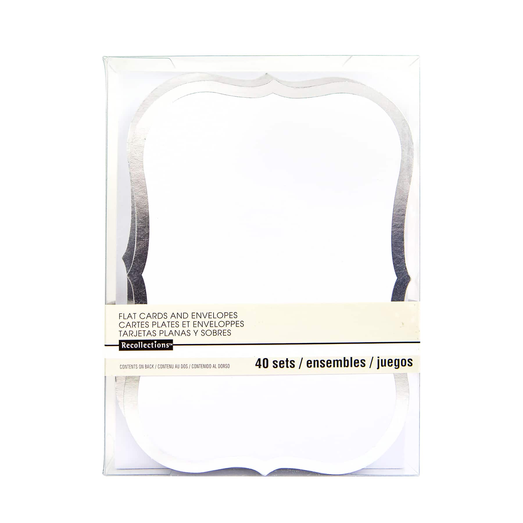 Silver Foil Flat Cards & Envelopes by Recollections™, 5" x 7"