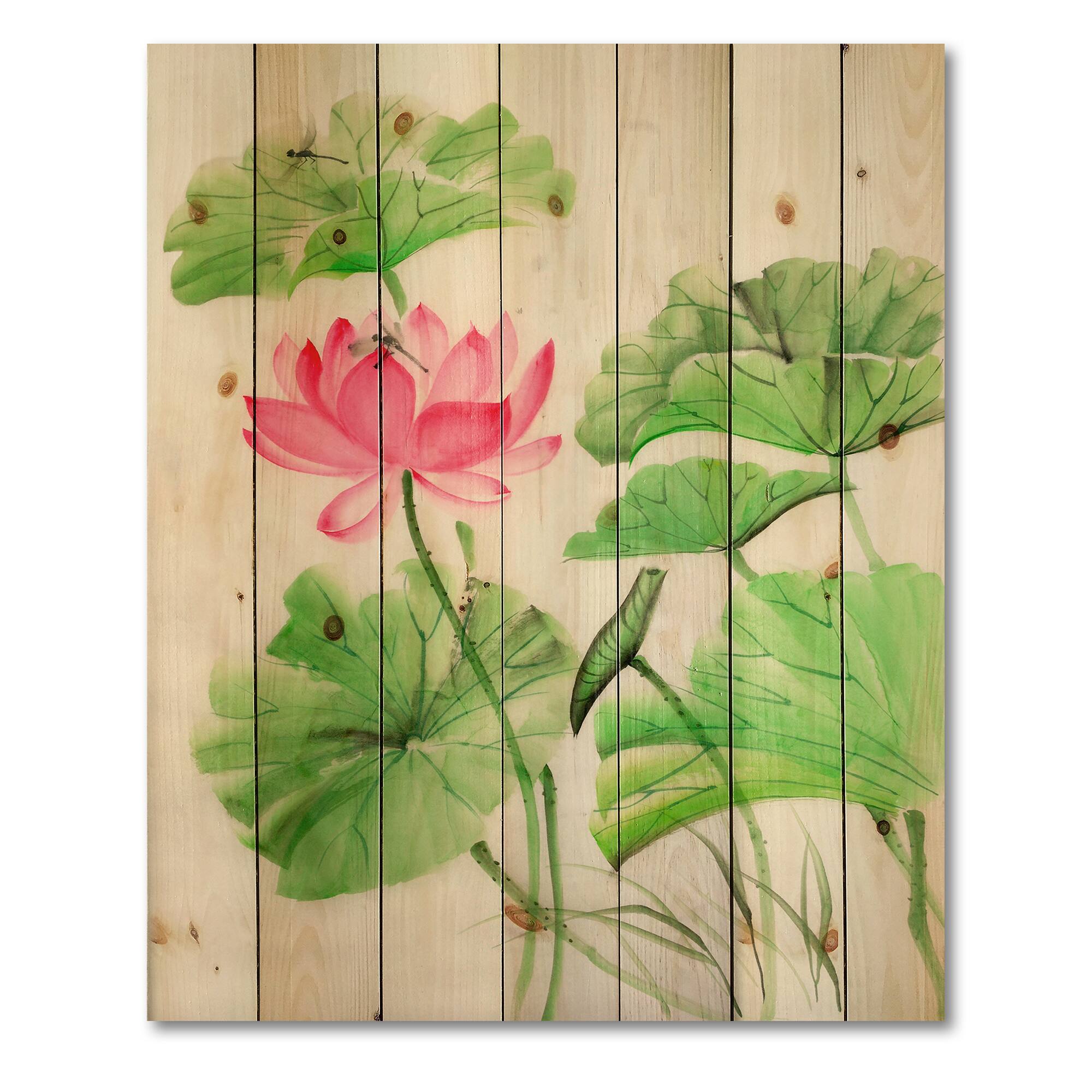 Designart - Lotus and Dragonfly