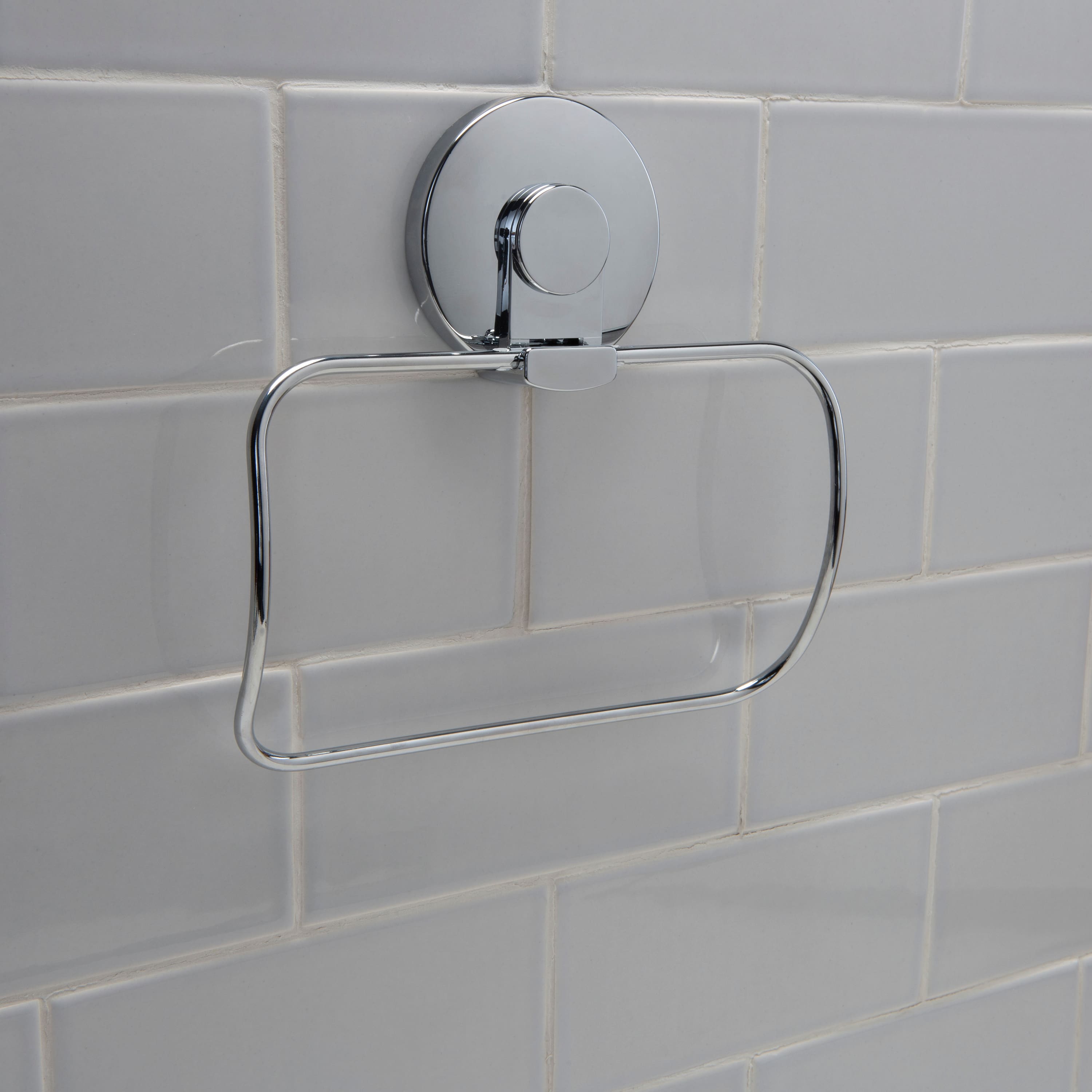 Bath Bliss Chrome Gel Suction Towel Holder