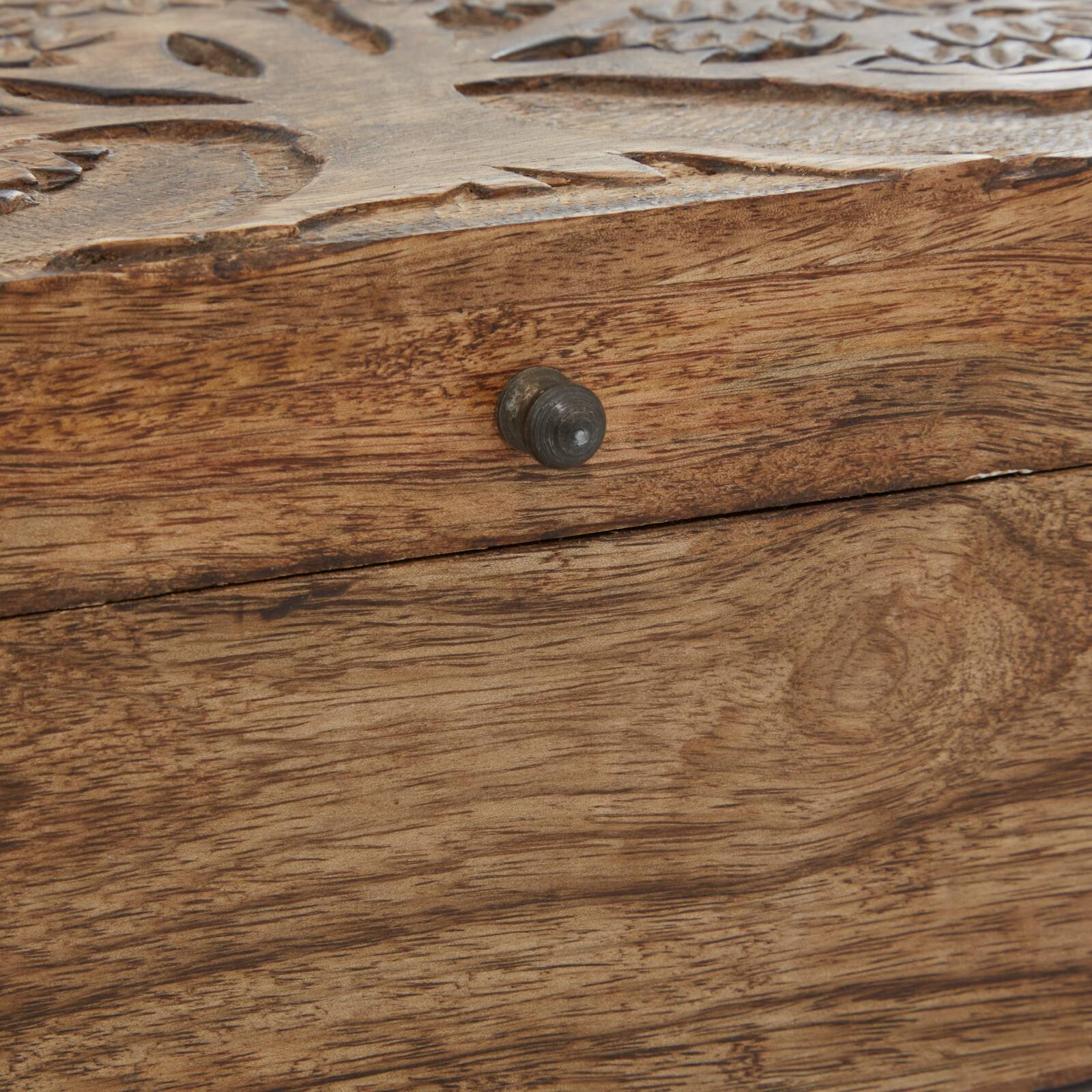 Brown Mango Wood Rustic Box Set