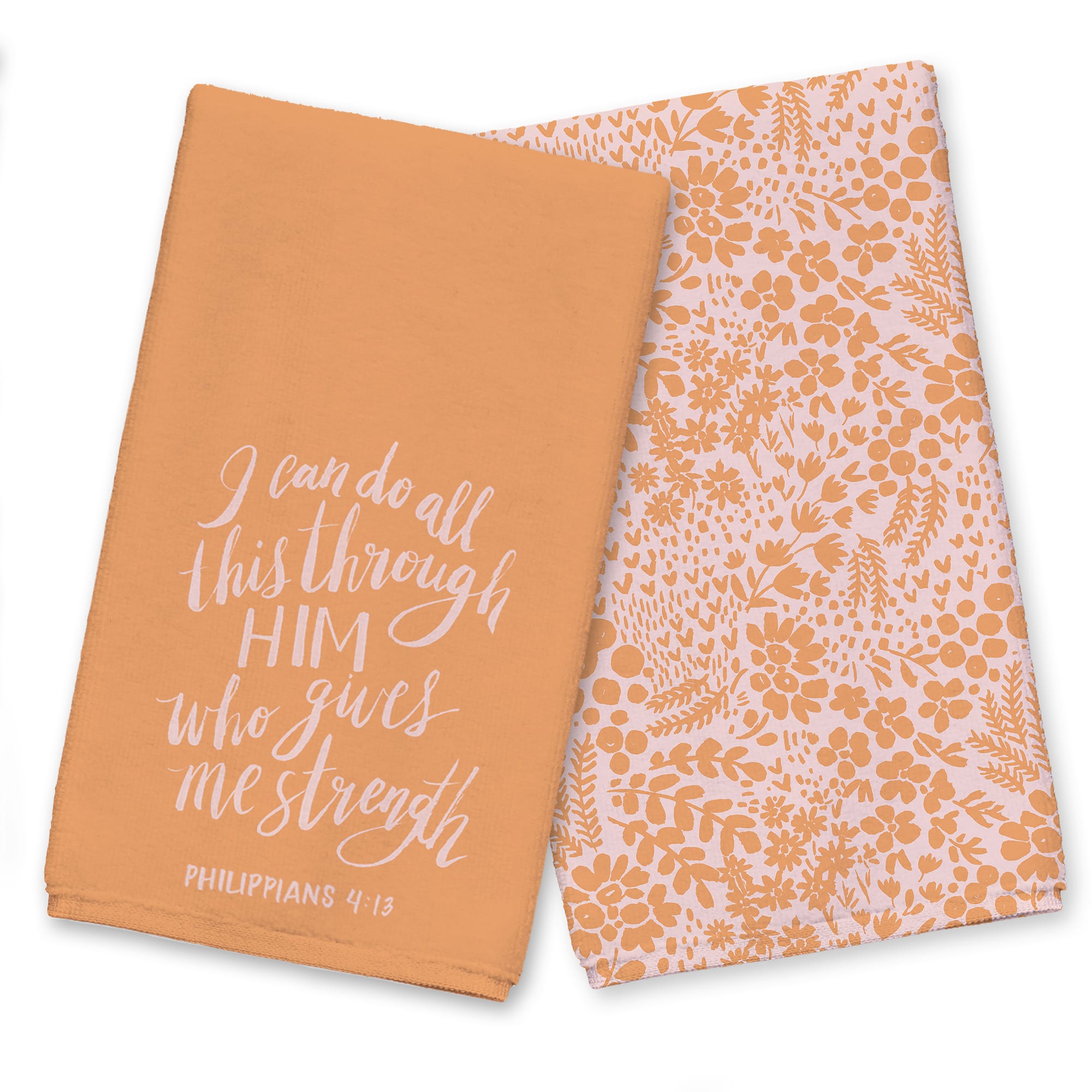 All Things Through Him Tea Towel Set