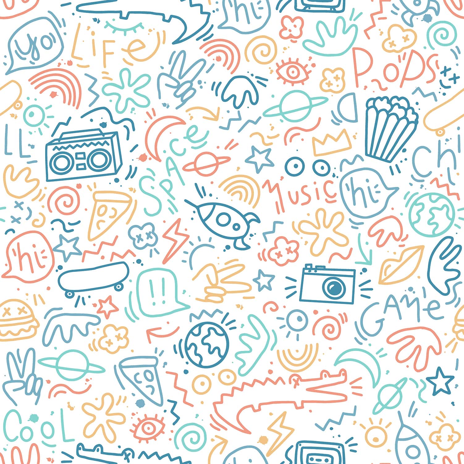 Designs Direct Doodle Wallpaper