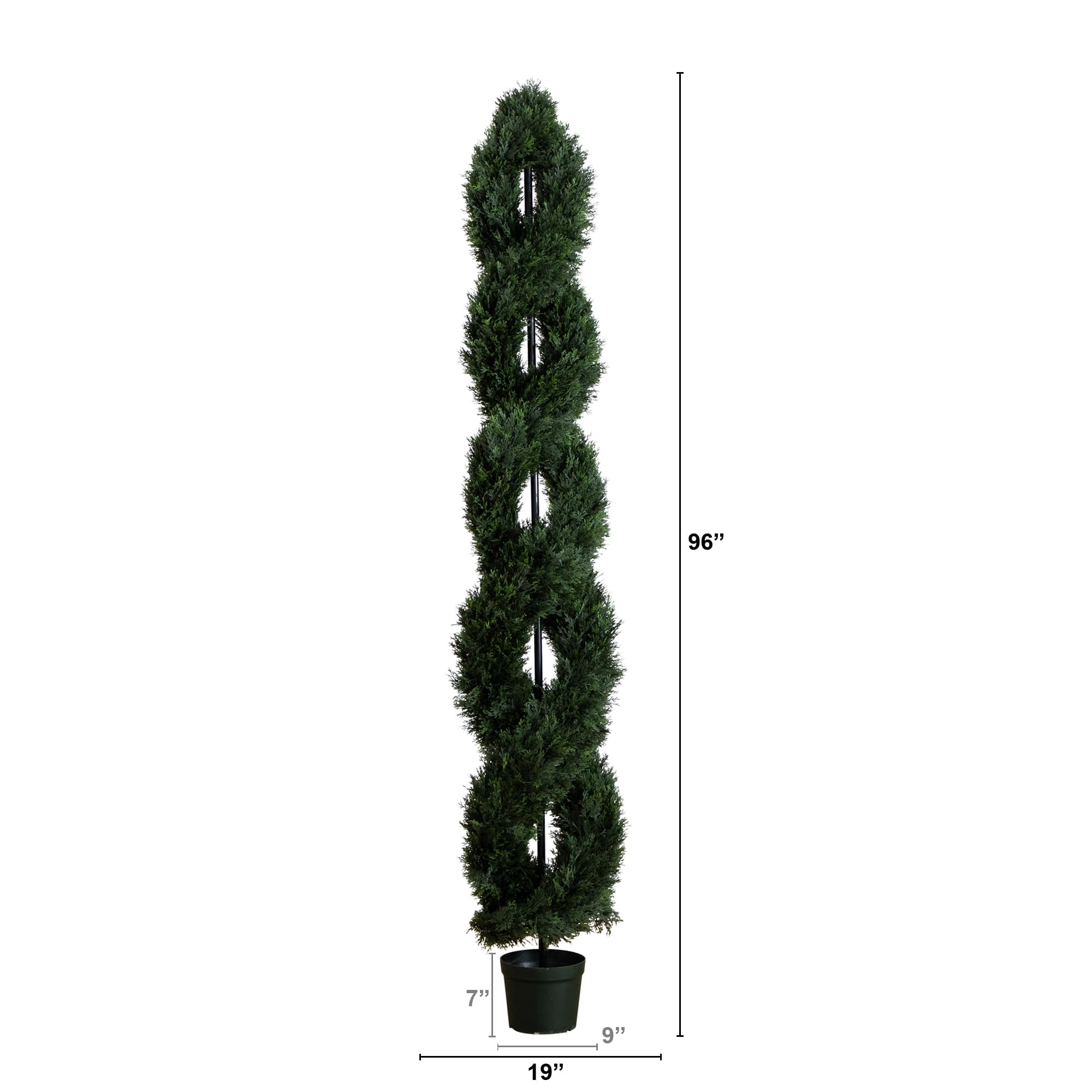 8ft. UV-Resistant Double Pond Cypress Spiral Topiary