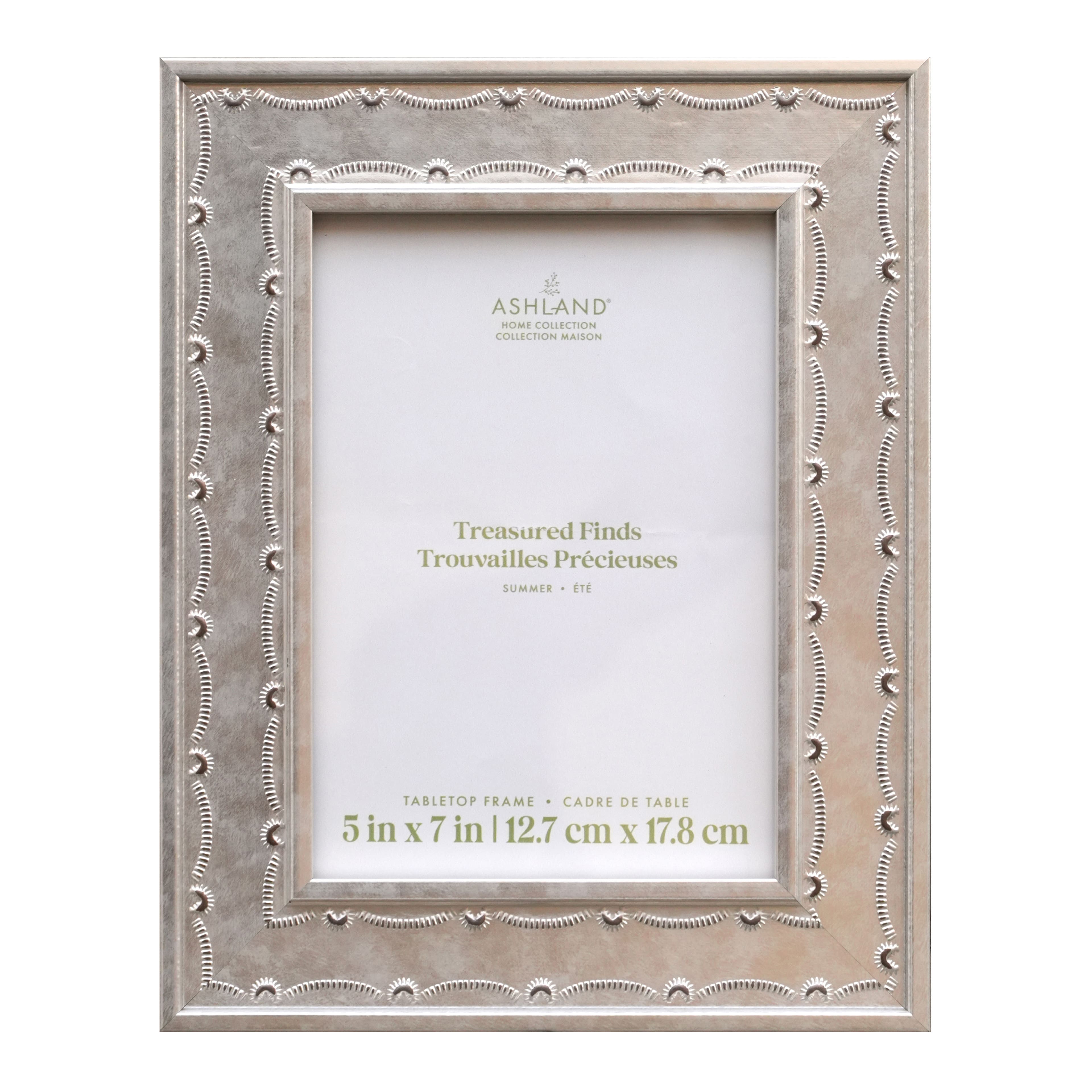 5" x 7" Silver Stamped Tabletop Frame, Treasured Finds by Ashland®