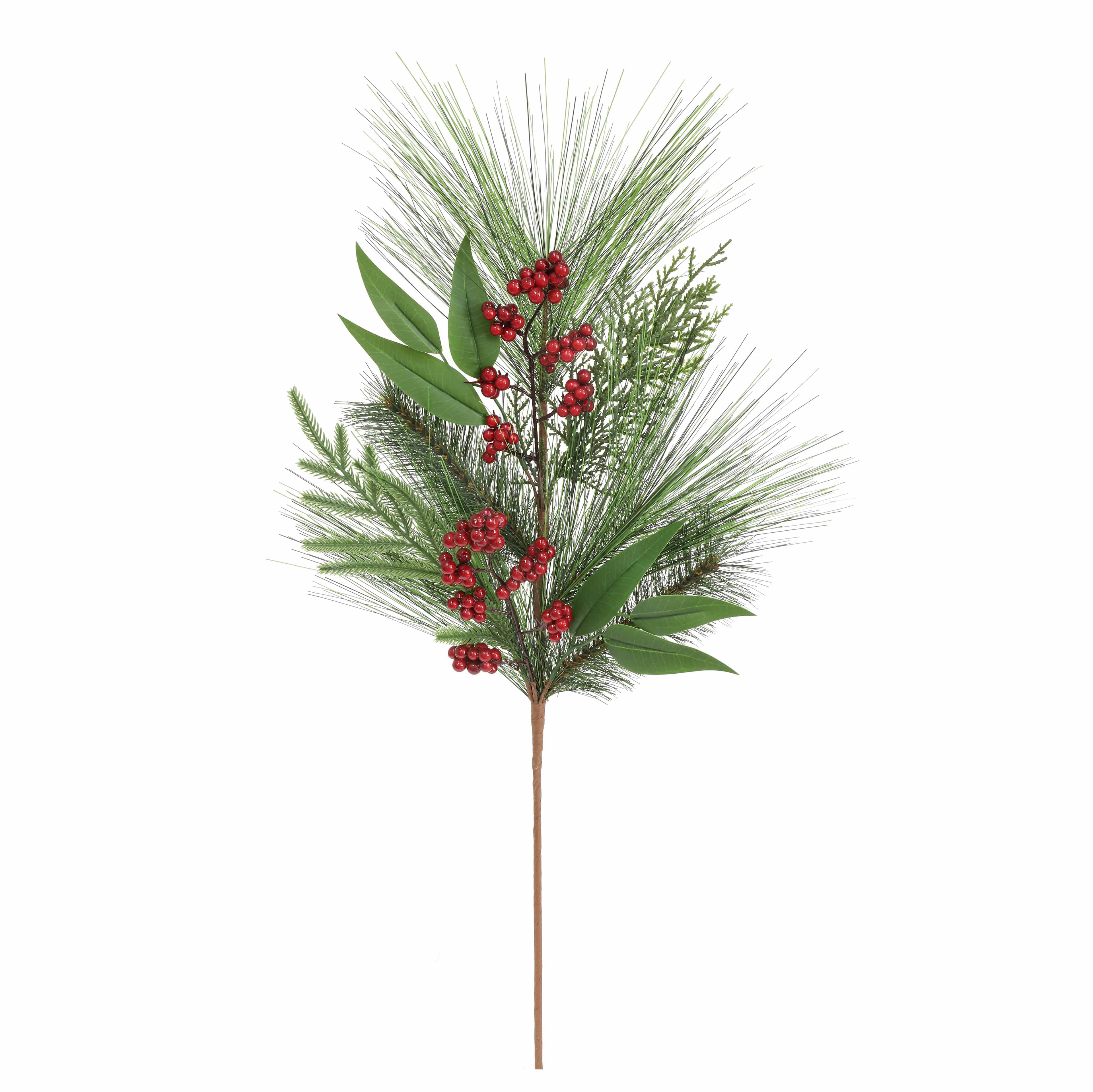 30" Long Needle Pine, Cedar & Berry Stem by Ashland®