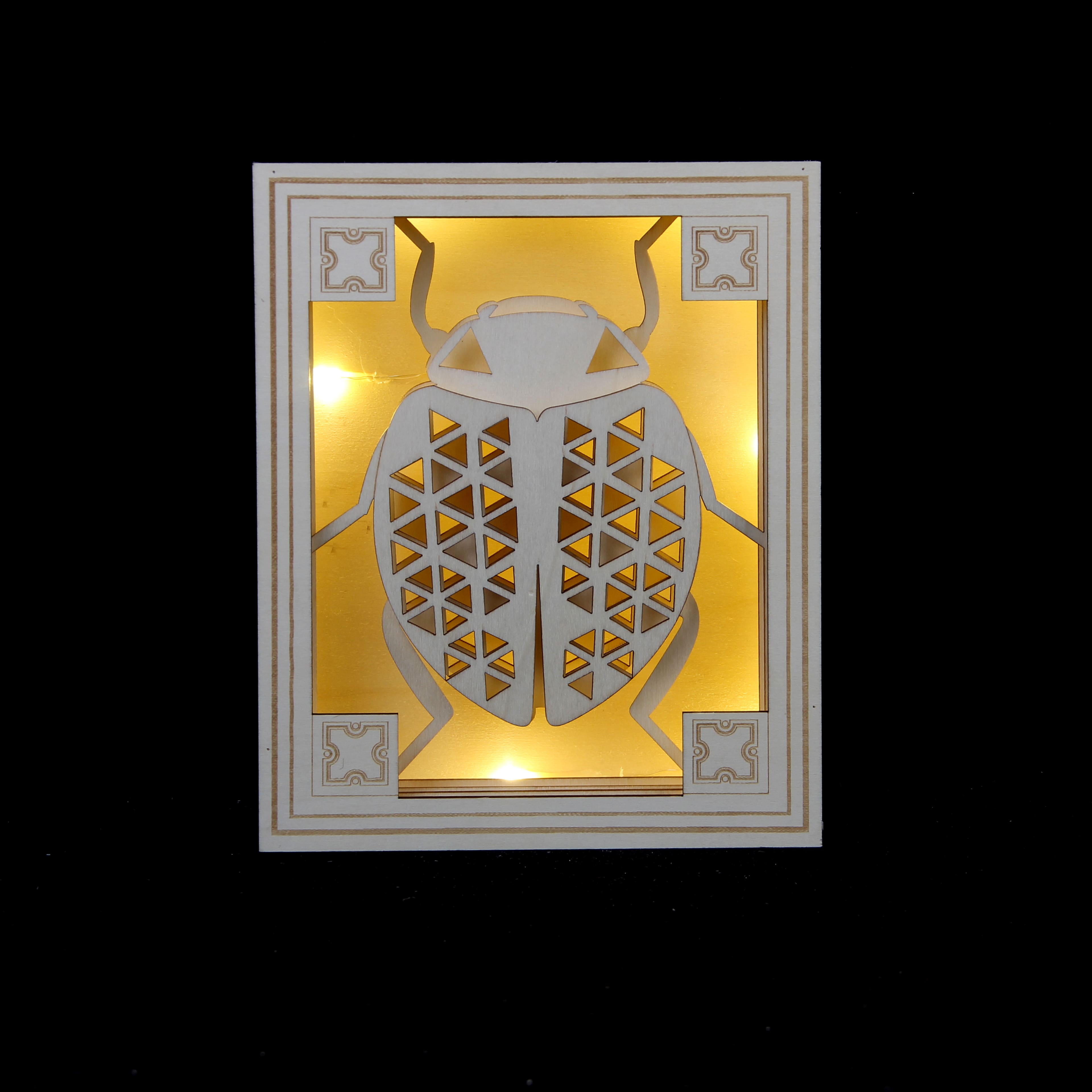 Jonathan Adler x Michaels 8.75" Geometric Beetle DIY LED Shadow Box Décor