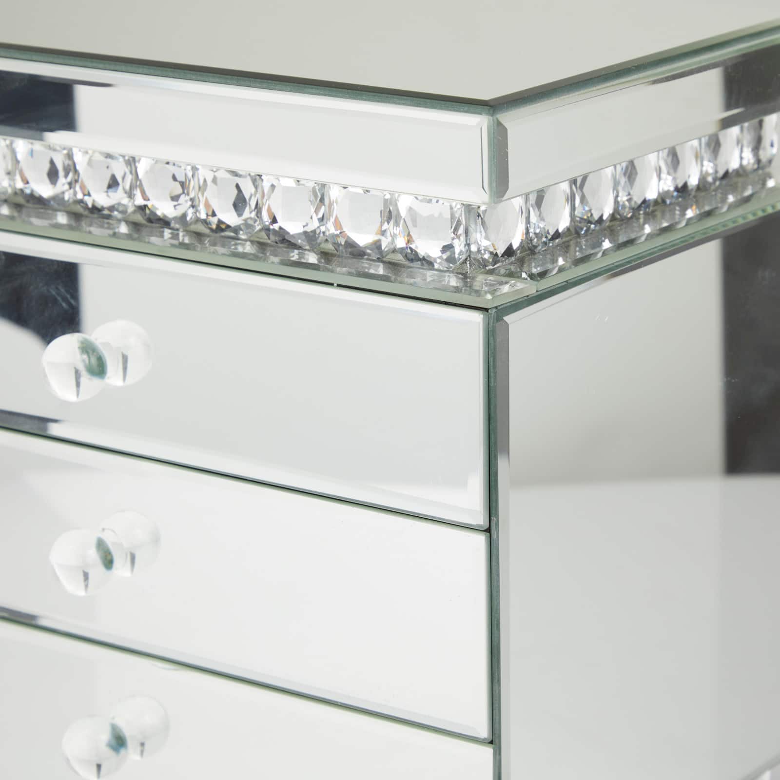 Silver Glam Jewelry Box, 11" x 8" x 11"